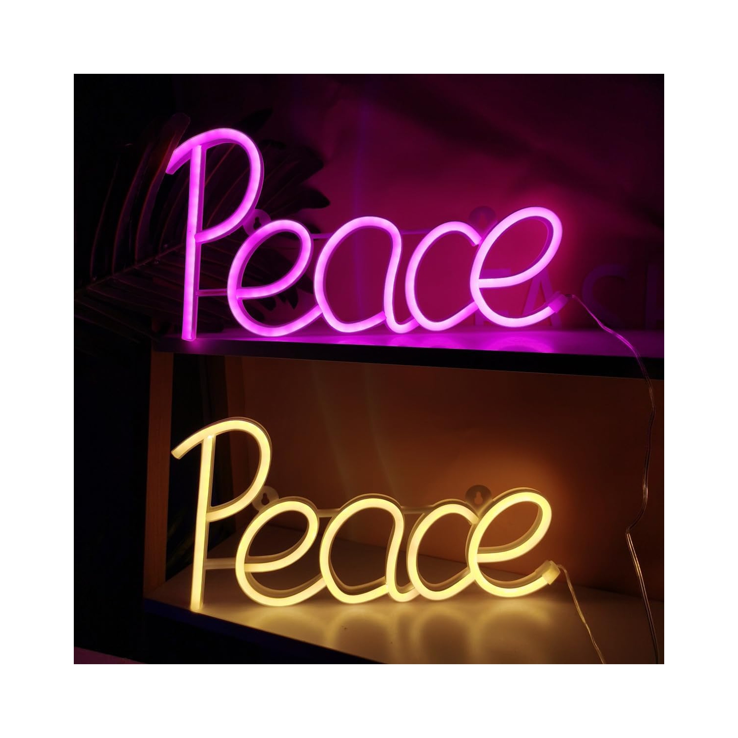 Affiche néon en 1 pièces, panneau néon en forme de tête de vache LED Lampe de nuit USB Lampe de nuit à DEL alimentée par piles, éclairage au néon,