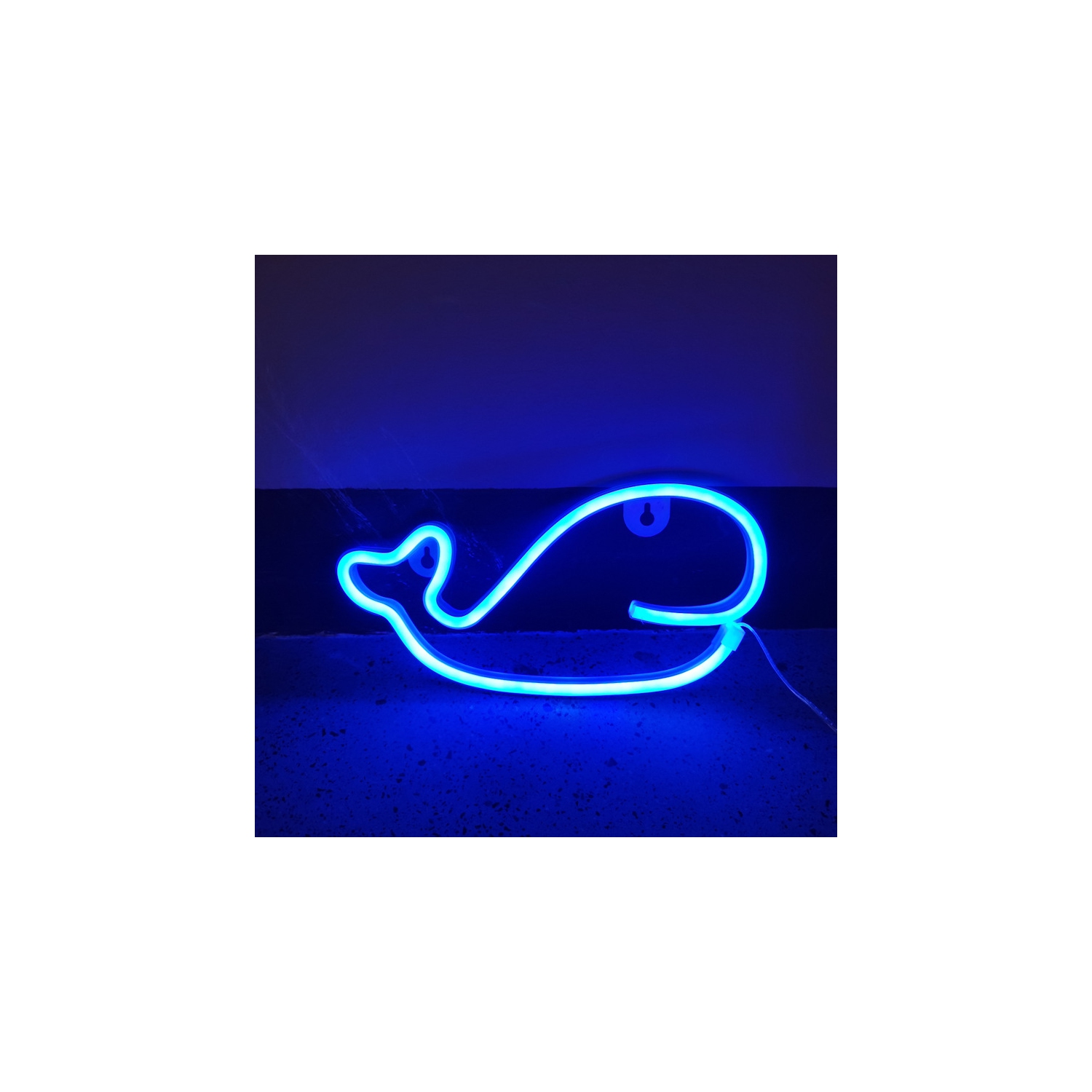 Enseigne néon baleine 1 pièces, décoration murale néon LED, pour décoration murale Chambre de jeu Jeu Chambre de garçon Grand cadeau pour enfant,