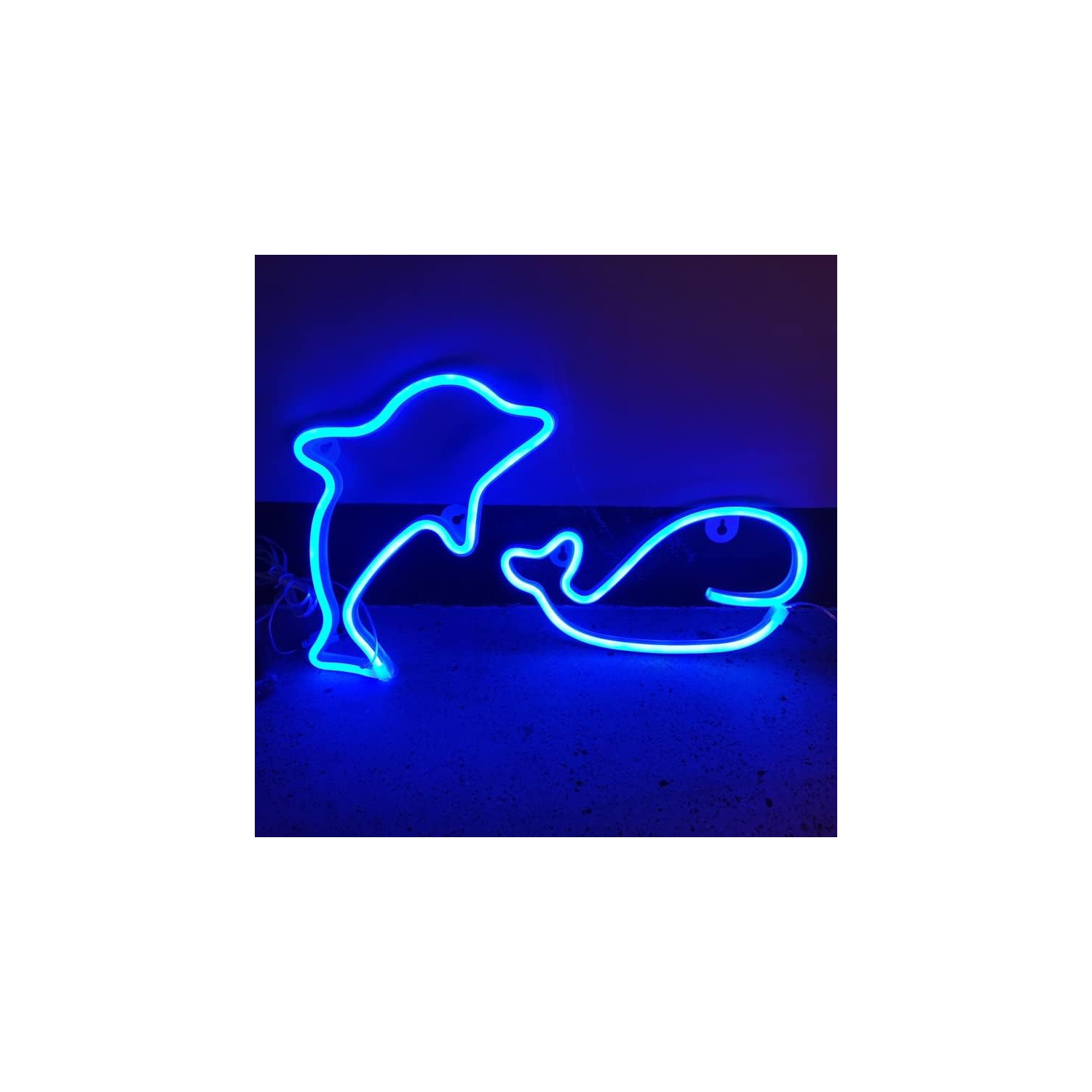 Enseigne néon baleine 1 pièces, décoration murale néon LED, pour décoration murale Chambre de jeu Jeu Chambre de garçon Grand cadeau pour enfant,