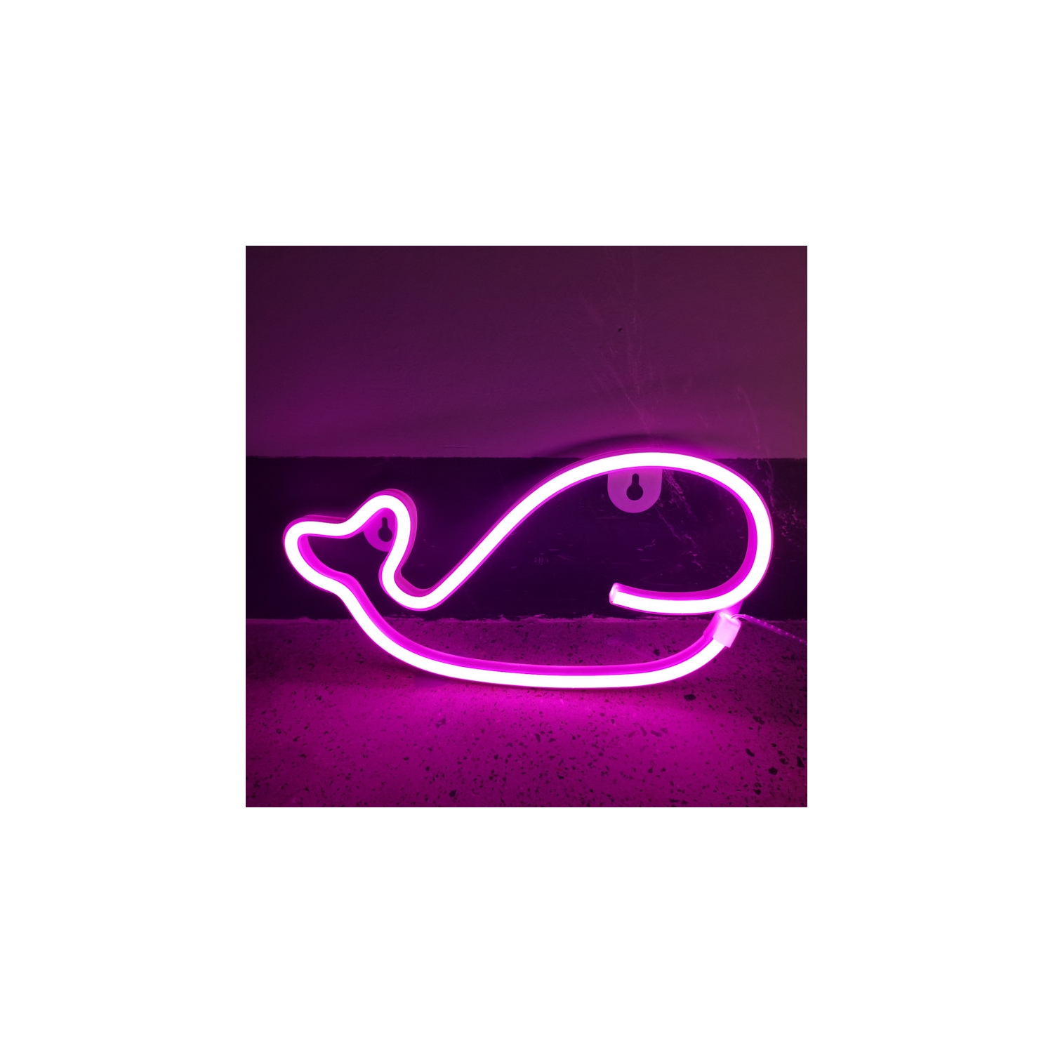Enseigne néon baleine 1 pièces, décoration murale néon LED, pour décoration murale Chambre de jeu Jeu Chambre de garçon Grand cadeau pour enfant,