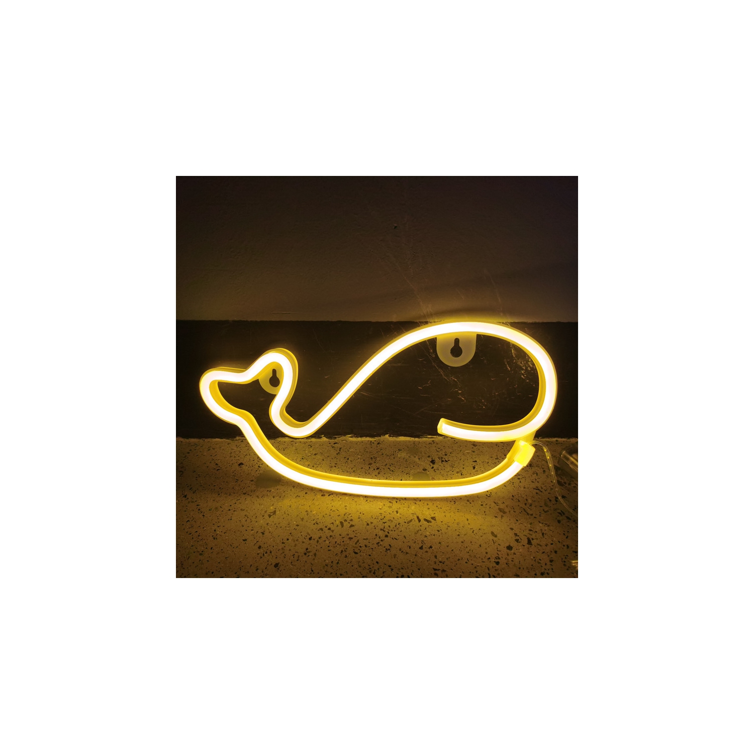 1 panneaux néon baleine, décoration murale néon LED, pour décoration murale Chambre de jeu Chambre de garçon Grand cadeau pour enfant, lampes de nuit