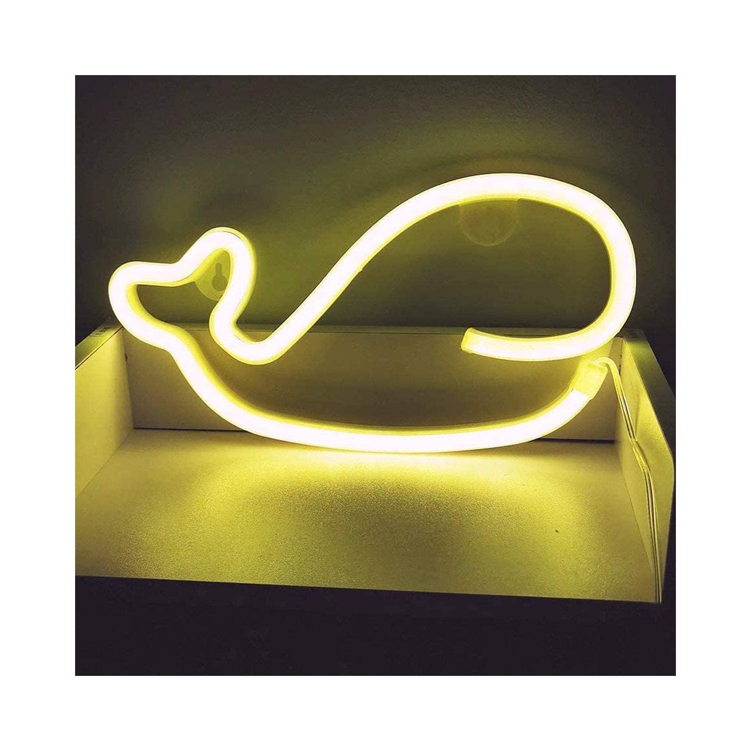 1 panneaux néon baleine, décoration murale néon LED, pour décoration murale Chambre de jeu Chambre de garçon Grand cadeau pour enfant, lampes de nuit