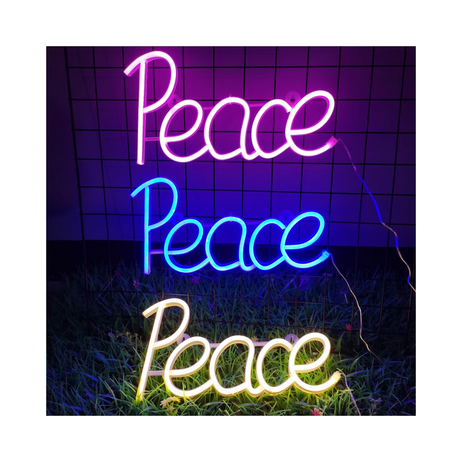 Affiche néon en 1 pièces, panneau néon en forme de tête de vache LED Lampe de nuit USB Lampe de nuit à DEL alimentée par piles, éclairage au néon,