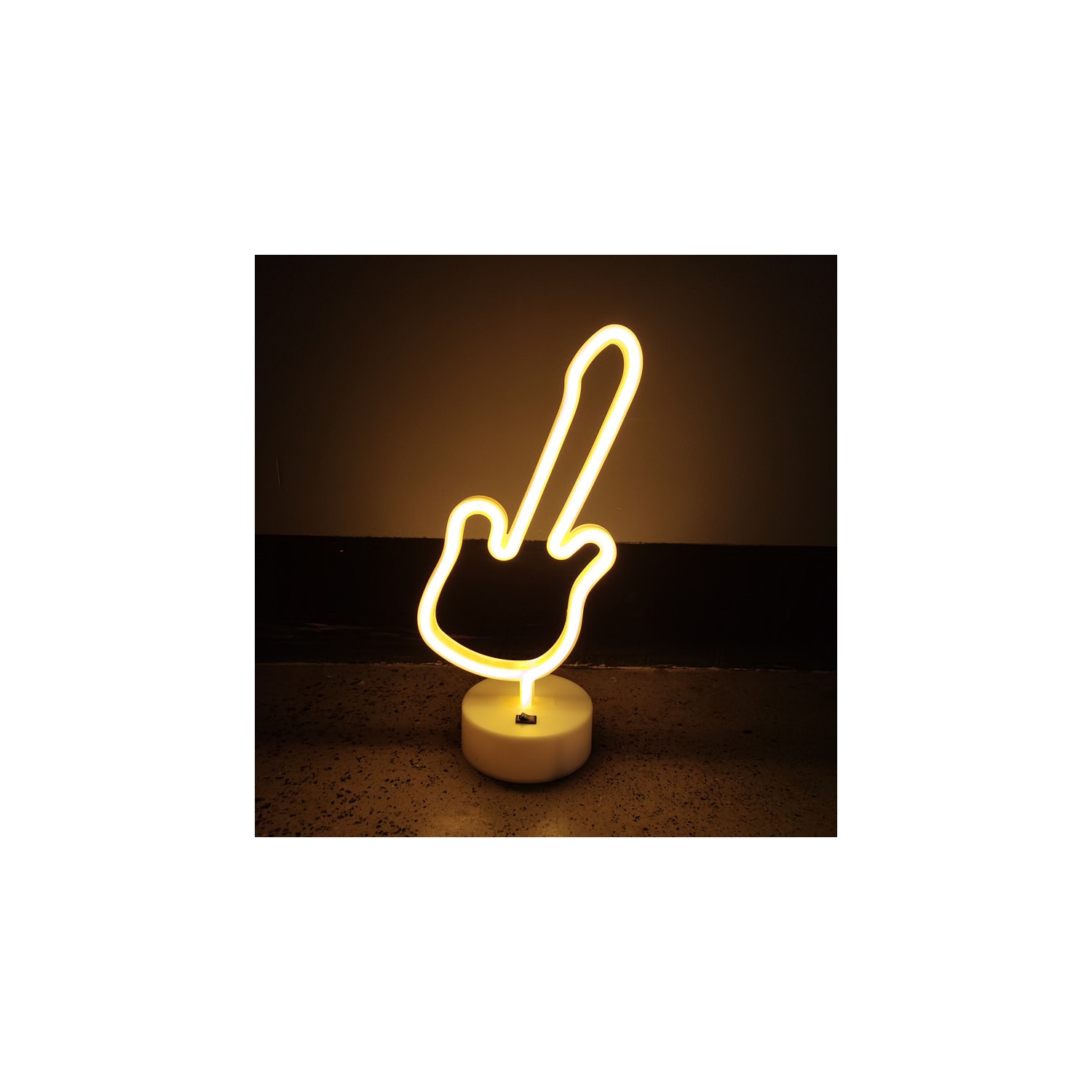 Veilleuse néon 1 pièces, panneaux fluorescents LED Lumière de nuit LED Signes néon Lampes fluo Fonctionnement par piles et USB