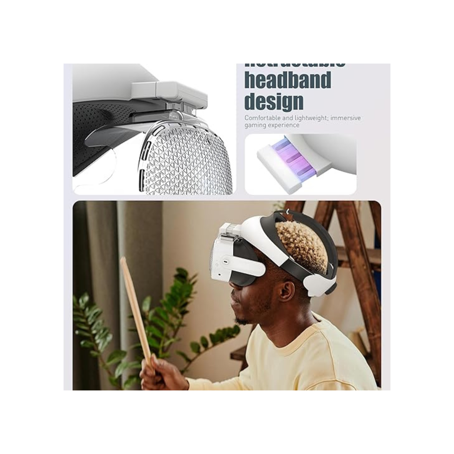 Prime made VR Head Strap Compatible for Quest 3S,Strap Accessories with Head Cushion, Upgarde Elite Strap Comfortable Protective Reduce Pressure –