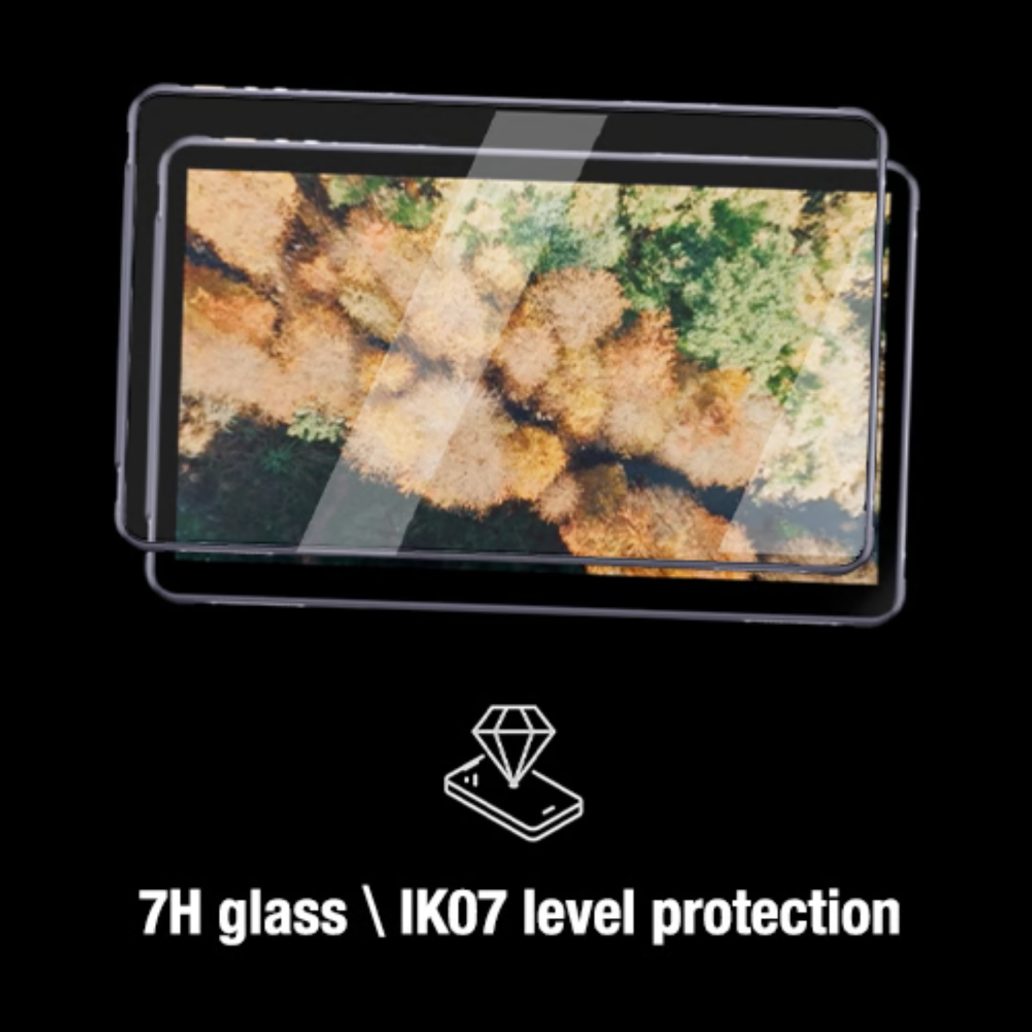 Moniteur portatif robuste à écran tactile de 12&nbsp;po TUTT | Batterie 5000&nbsp;mAh | Résistant à l'eau et aux chutes | Cadre photo numérique |