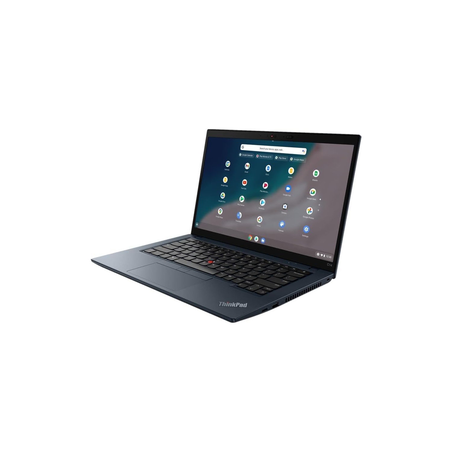 Boîte ouverte - Chromebook ThinkPad C14 de 1 14e génération de Lenovo - Bleu abyssal