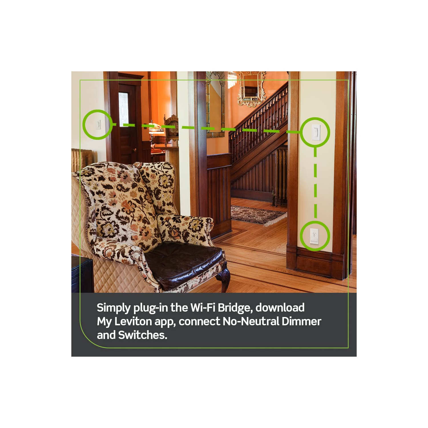 Ensemble avec gradateur intelligent non neutre et pont Wi-Fi de Decora pour les maisons plus anciennes sans fil neutre