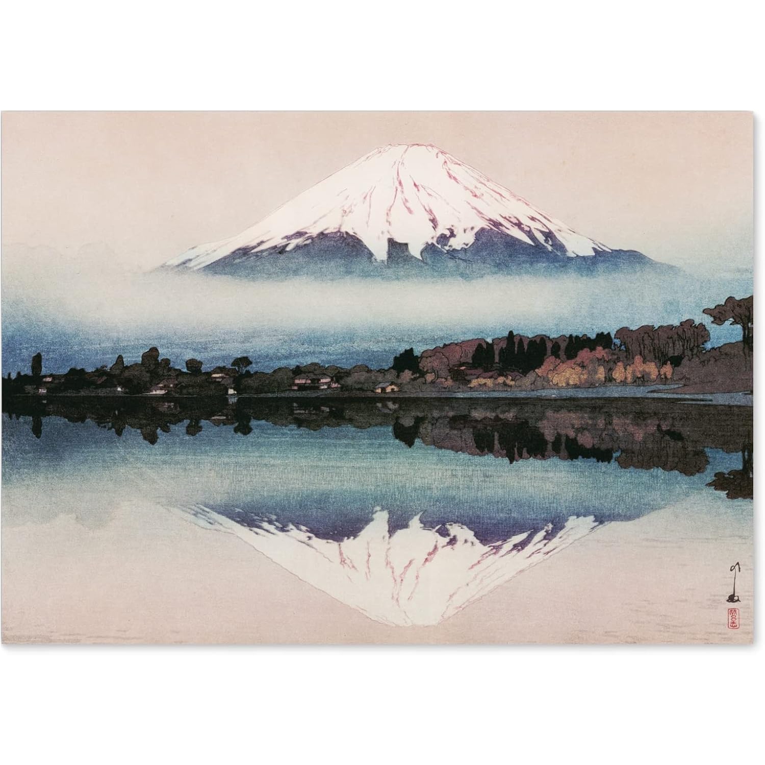 Hiroshi Yoshida «&nbsp;Monte du lac Yamanaka Fuji&nbsp;» Affiche japonaise 16,53&nbsp;poch×11,69&nbsp;po/42㎝×29.7㎝(A3)＜Papier d'art