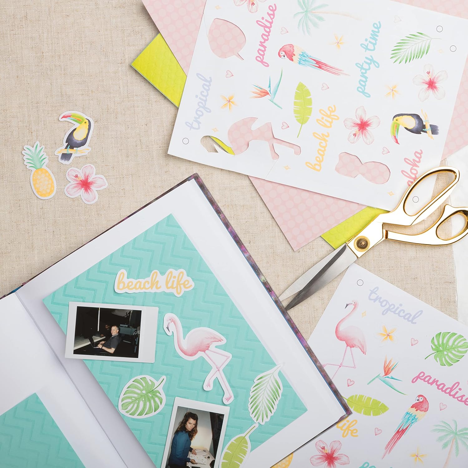 Papier autocollant, blanc mat, amovible, 8,5 x 11&nbsp;po, feuille complète, pour imprimantes laser/jet d'encre, 10 feuilles