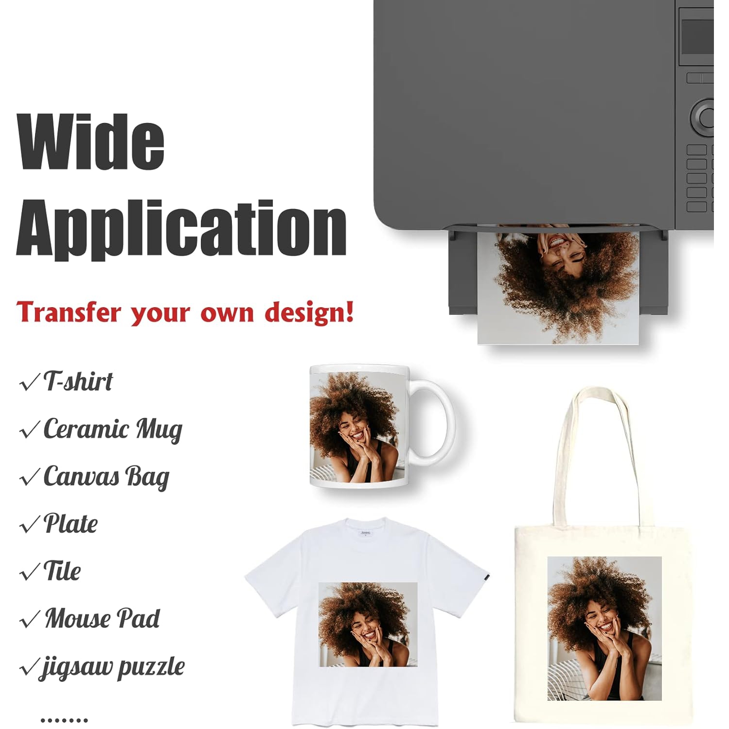 Sublimation Paper 8.5 x 11 inches Letter Size 125gsm 100 Sheets Sublimation Heat Transfer Paper Compatible