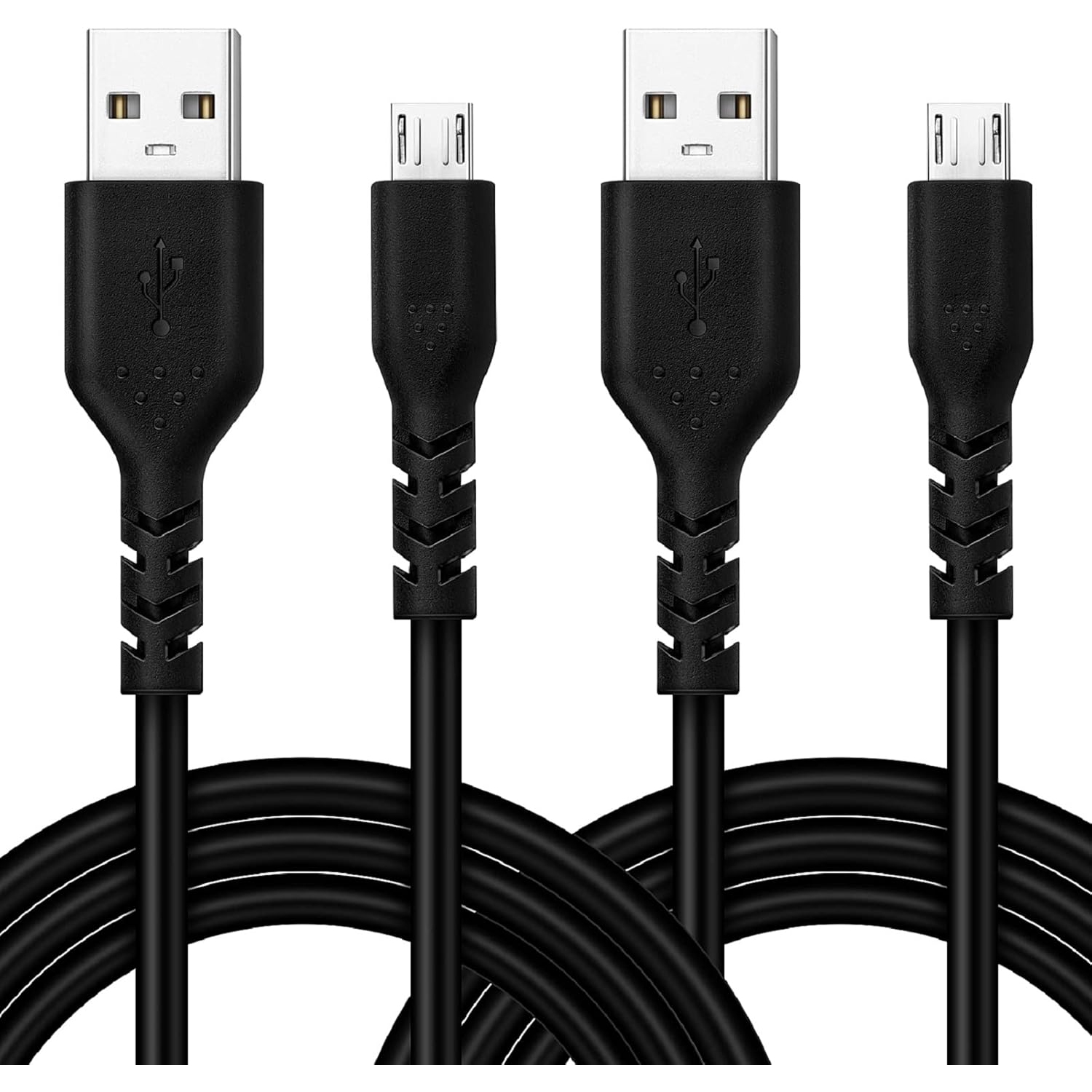 PS4 ro USB Charging Cable, [15FT 2Pack] Extra Long Fast Charging Cord, High Speed Android Charger Cable