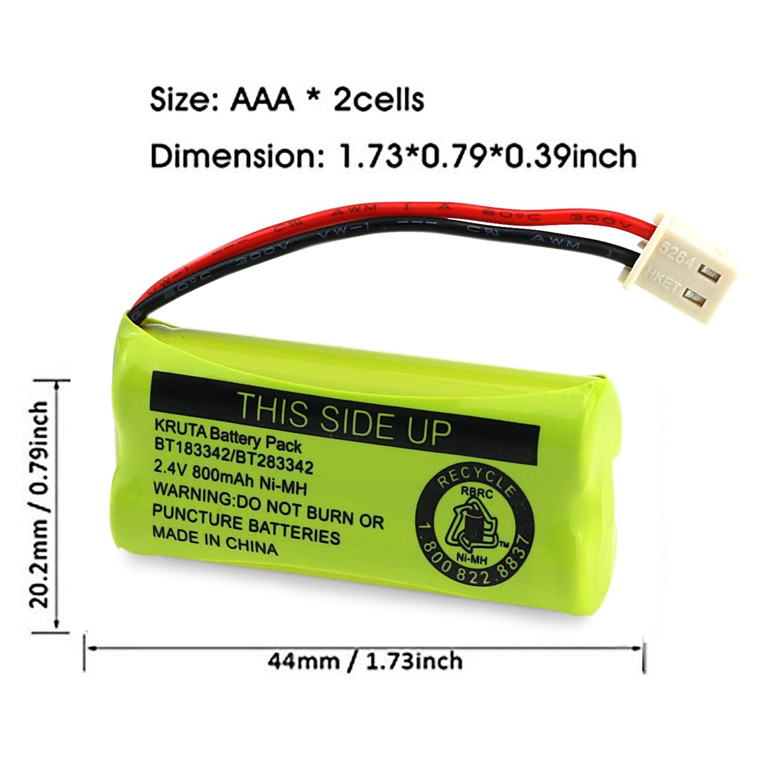 Replacement y BT162342 / BT262342 BT166342/BT266342 BT183342/BT283342 Compatible for Vtech AT&T Cordless
