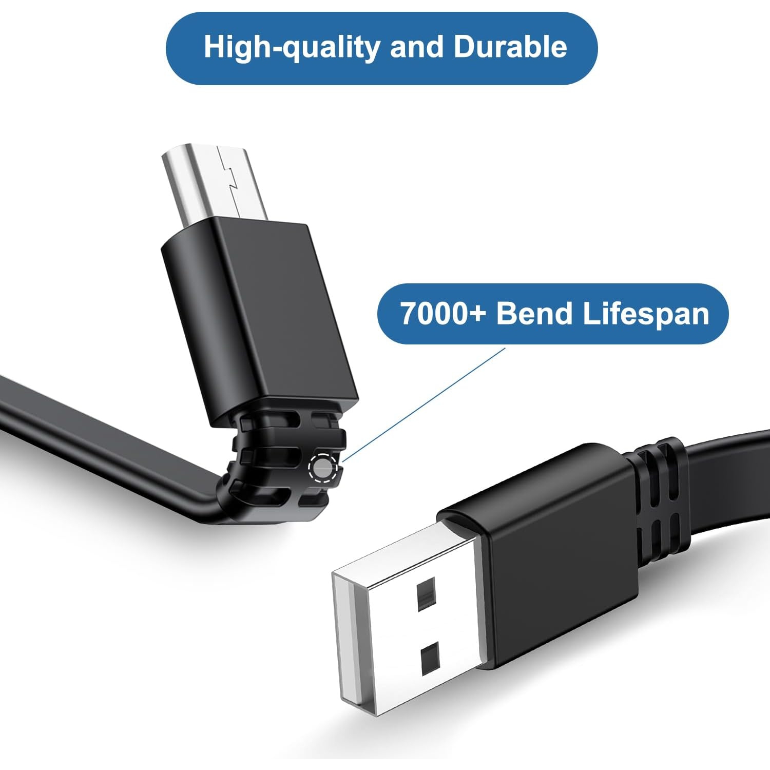 ro USB Power Cable 30FT 2Pack,9M Flat ro USB Charging Power Cord,Charger for Wyze Cam Pan V4,Yi