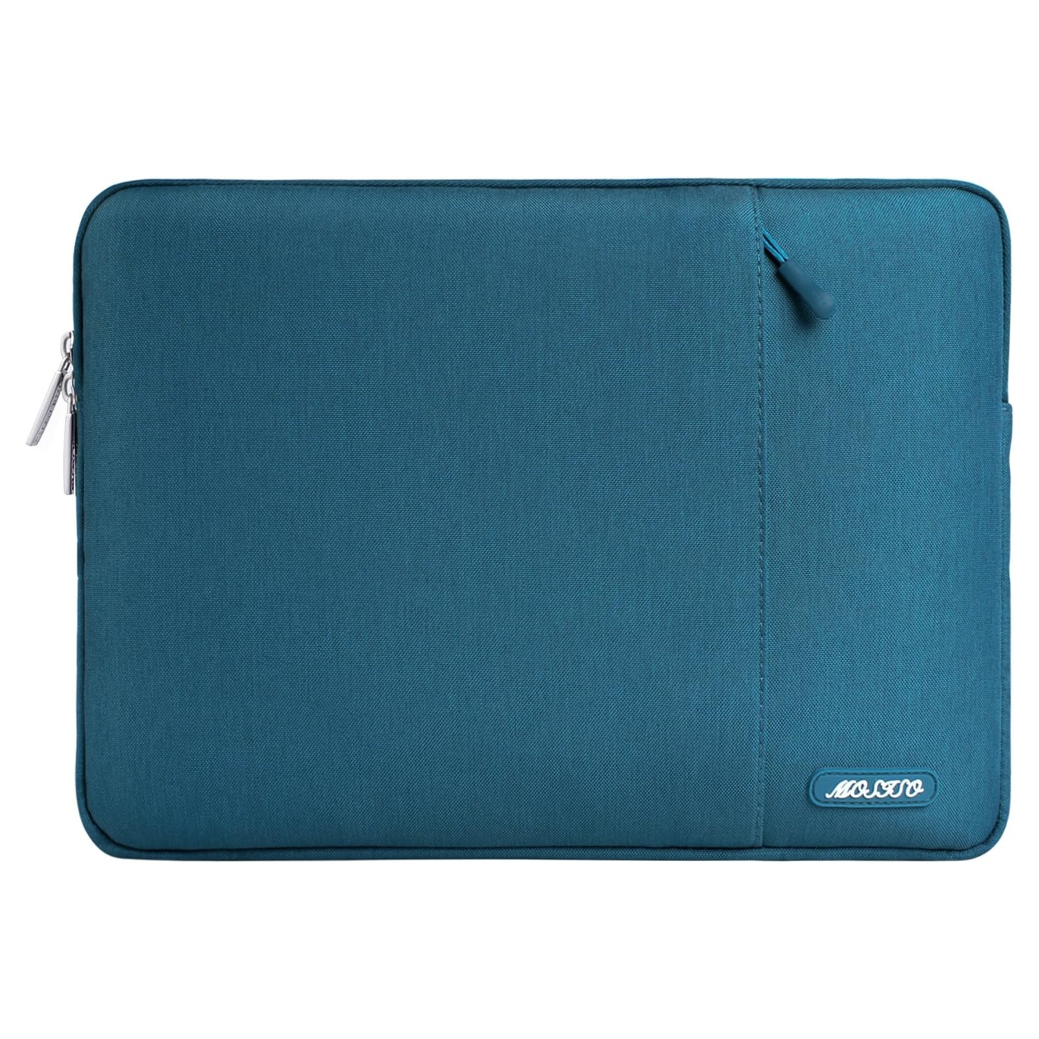 Laptop Sleeve Bag Compatible with Laptop 16 inch, Polyester Vertical Case with Pocket, Deep Teal