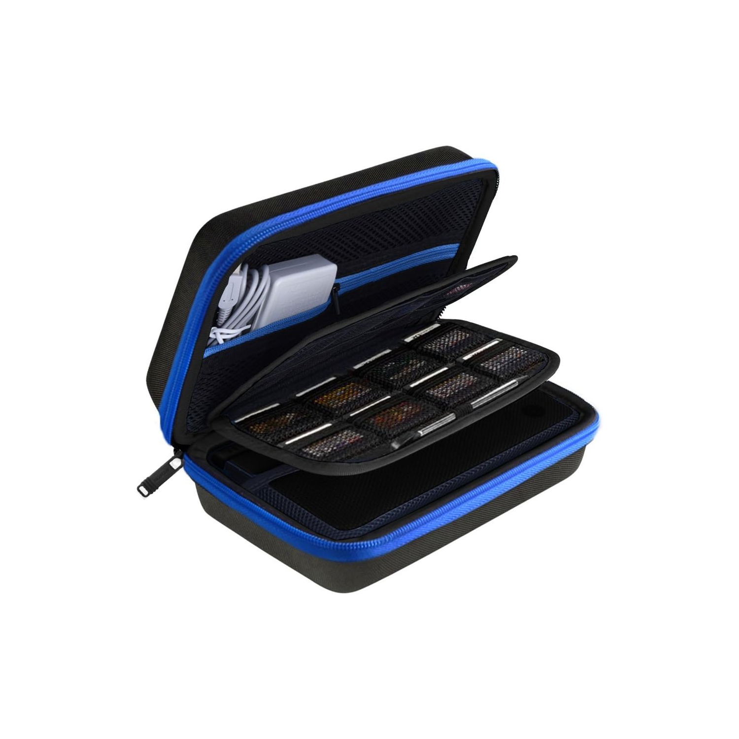 Étui de transport pour New 3DS XL, noir et bleu