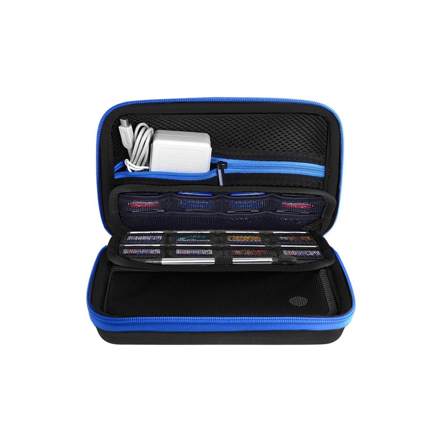 Étui de transport pour New 3DS XL, noir et bleu