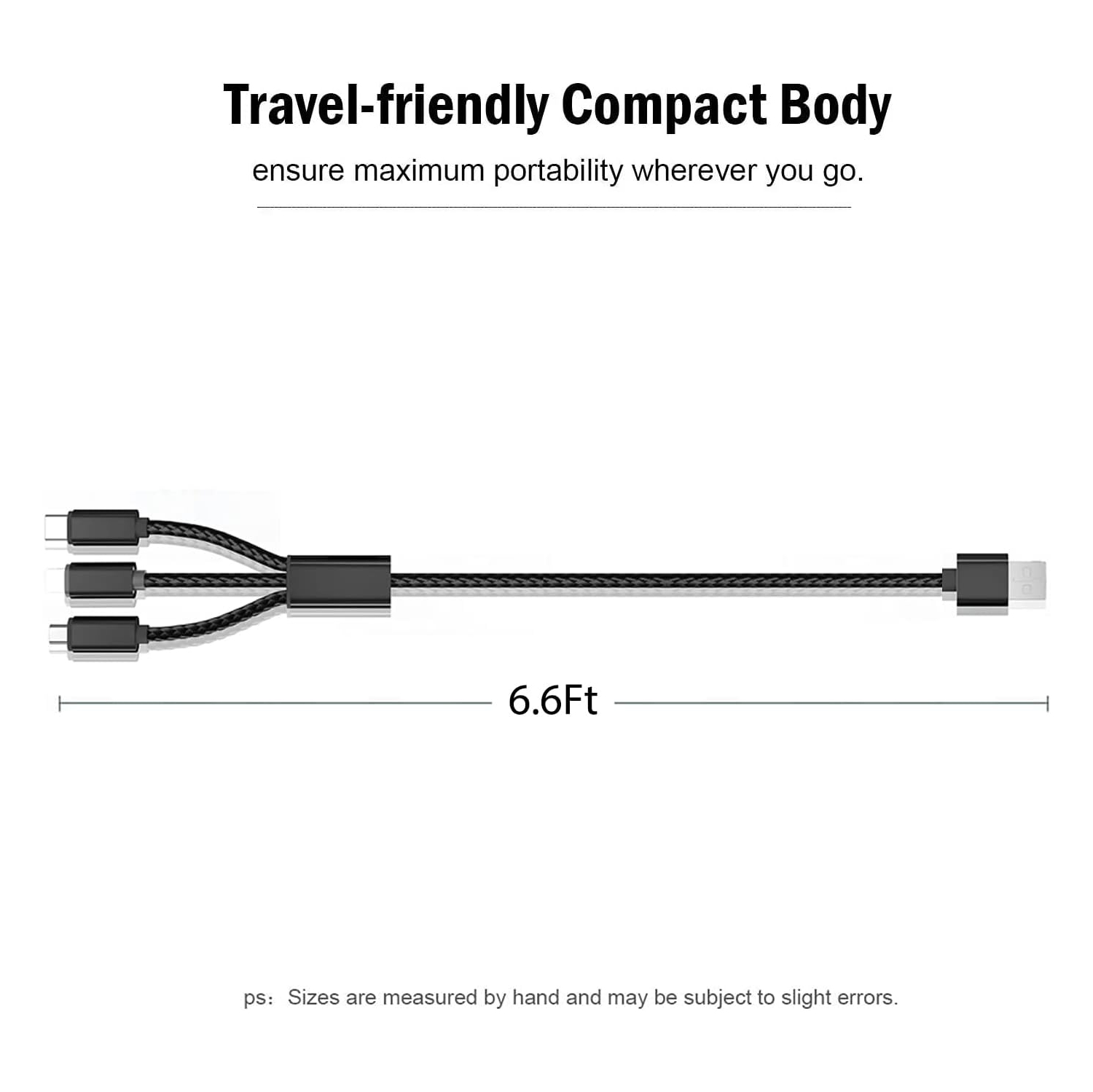 Replacement 3-in-1 USB Charger Charging Cable Cord for Beats by Dr Dre Solo Pro 3 2, Studio 3 2, Studio 1/Buds,
