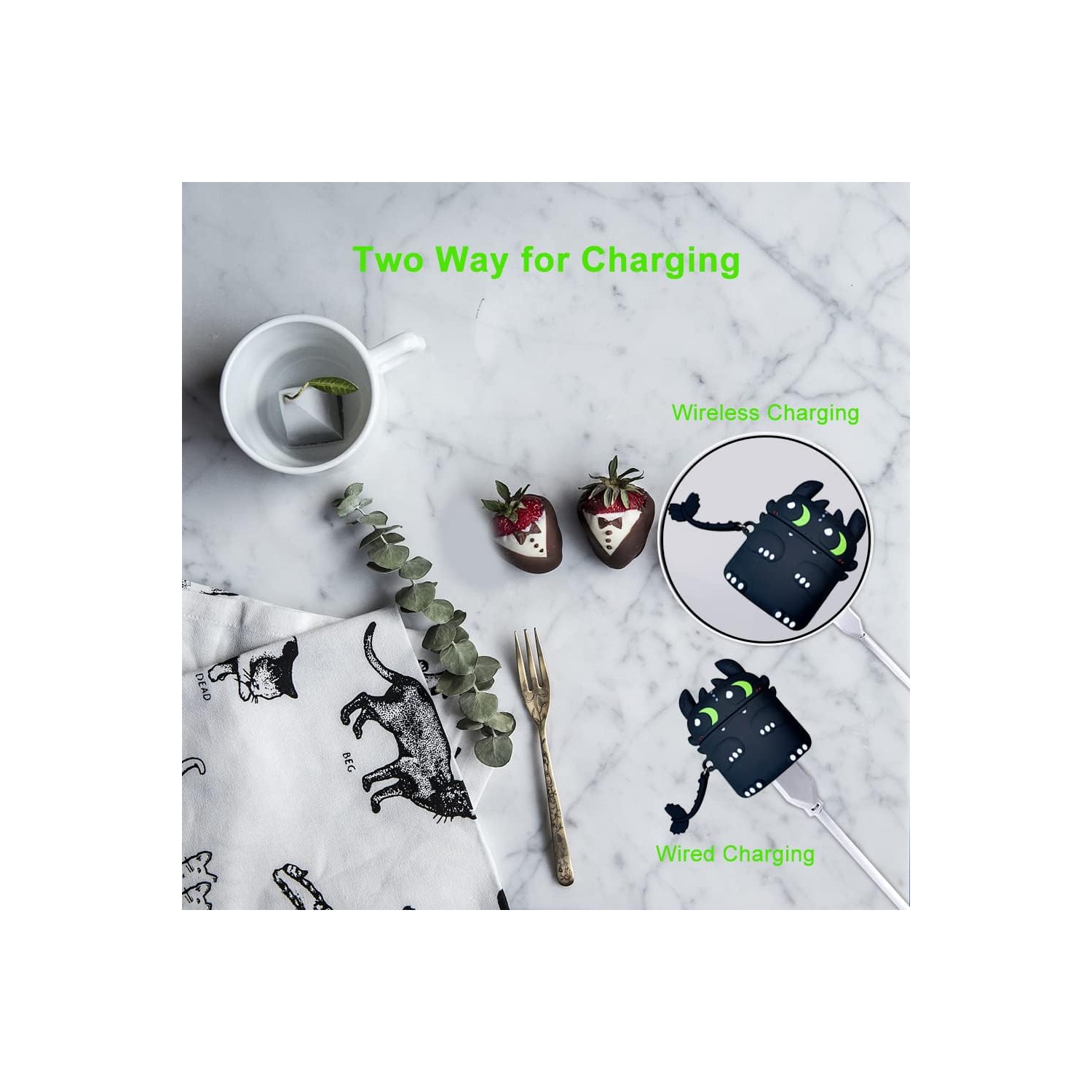 Cute Case Cover Compatible with AirPods 3rd,Funny Kawaii 3D Soft Silicone Shockproof Protective Skin Case Cover