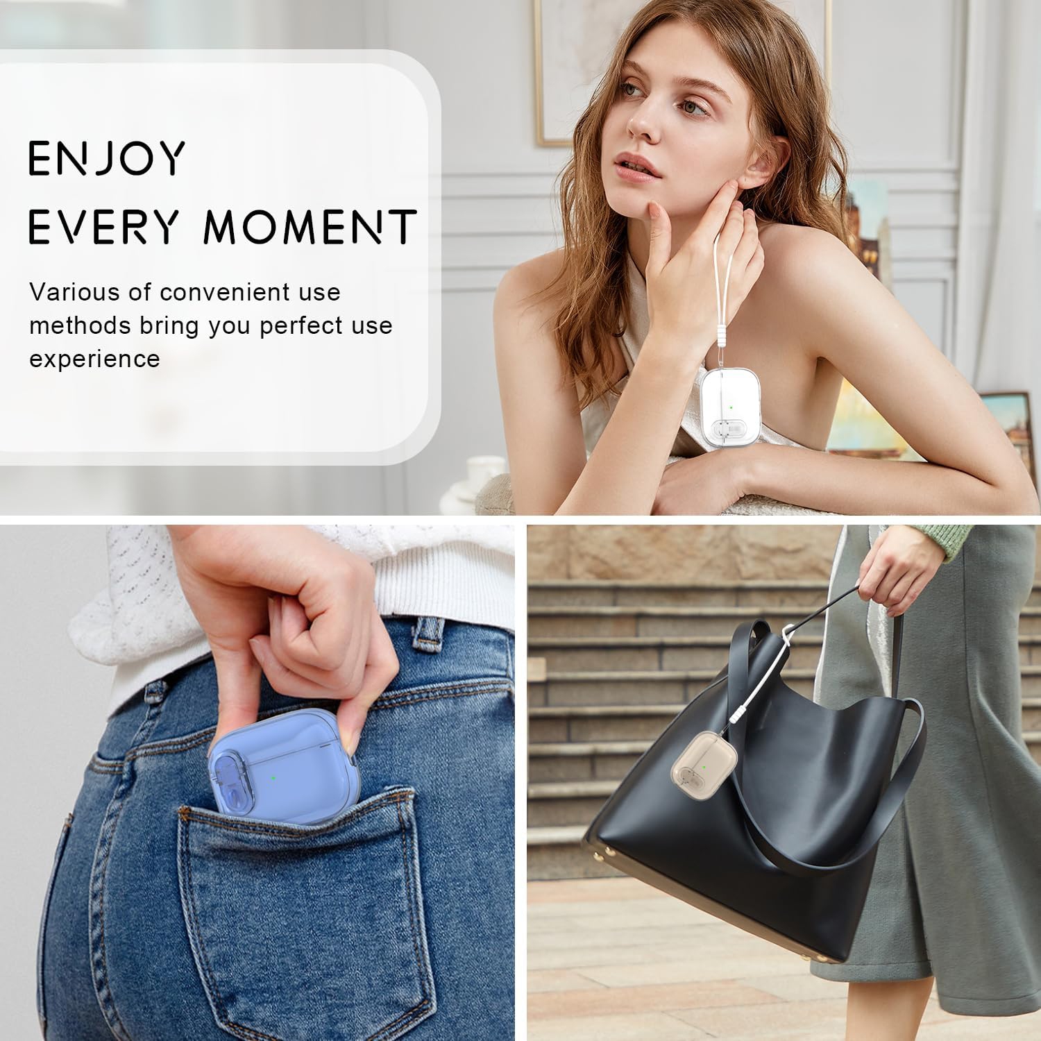 for Airpods Pro 2nd Generation Case with Secure Lock, Compatible with Airpods Pro Case 2nd/1st Gen, Clear Soft