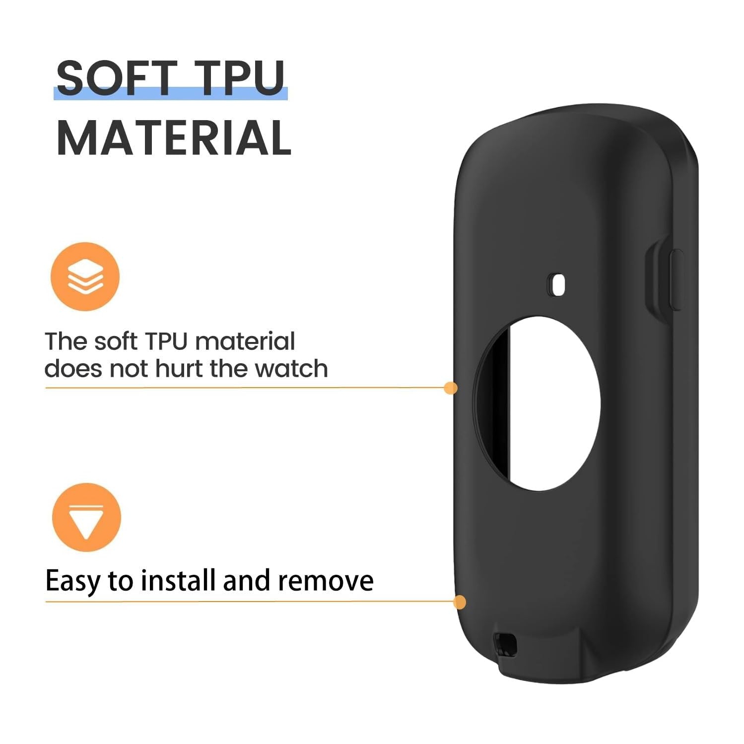 Étui pour Garmin Edge 1040/Edge 1040 Solar + protecteur d'écran, flexible résistant aux égratignures et aux chocs