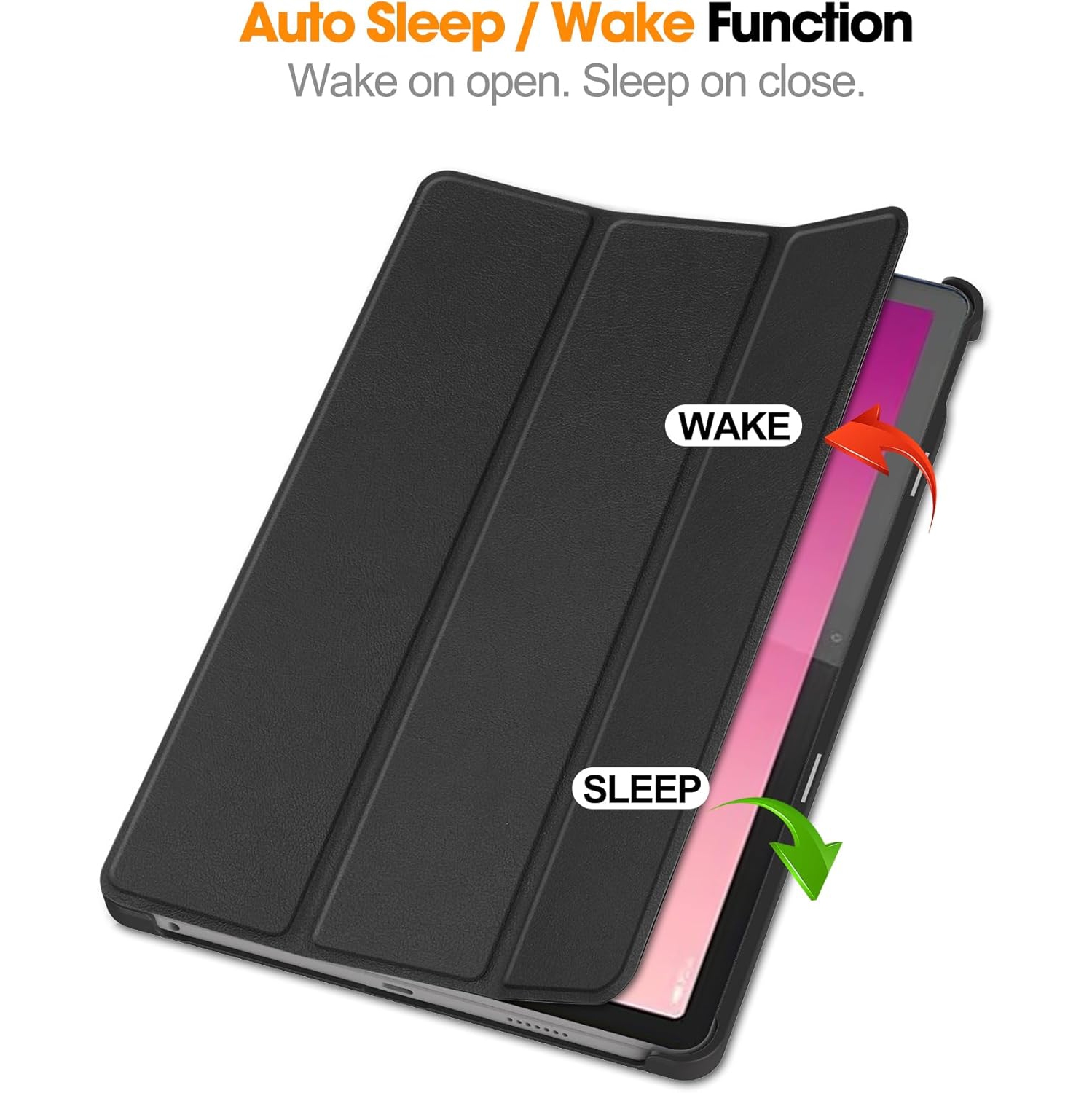 Case for Lenovo Tab P12 Pro 12.7" 2024, Folding Folio Ultra-Thin Smart PU Leather Stand Case Cover