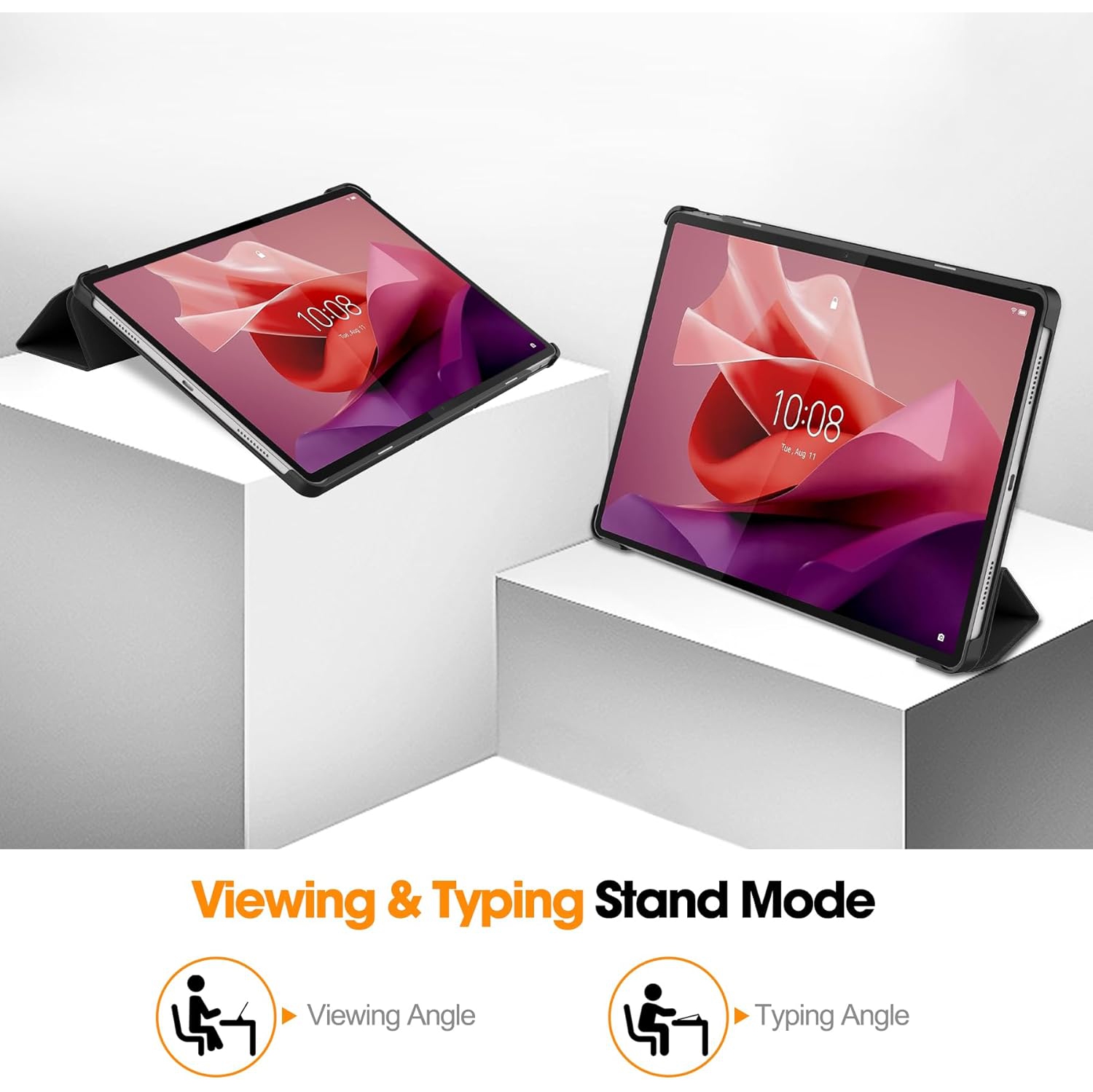 Case for Lenovo Tab P12 Pro 12.7" 2024, Folding Folio Ultra-Thin Smart PU Leather Stand Case Cover