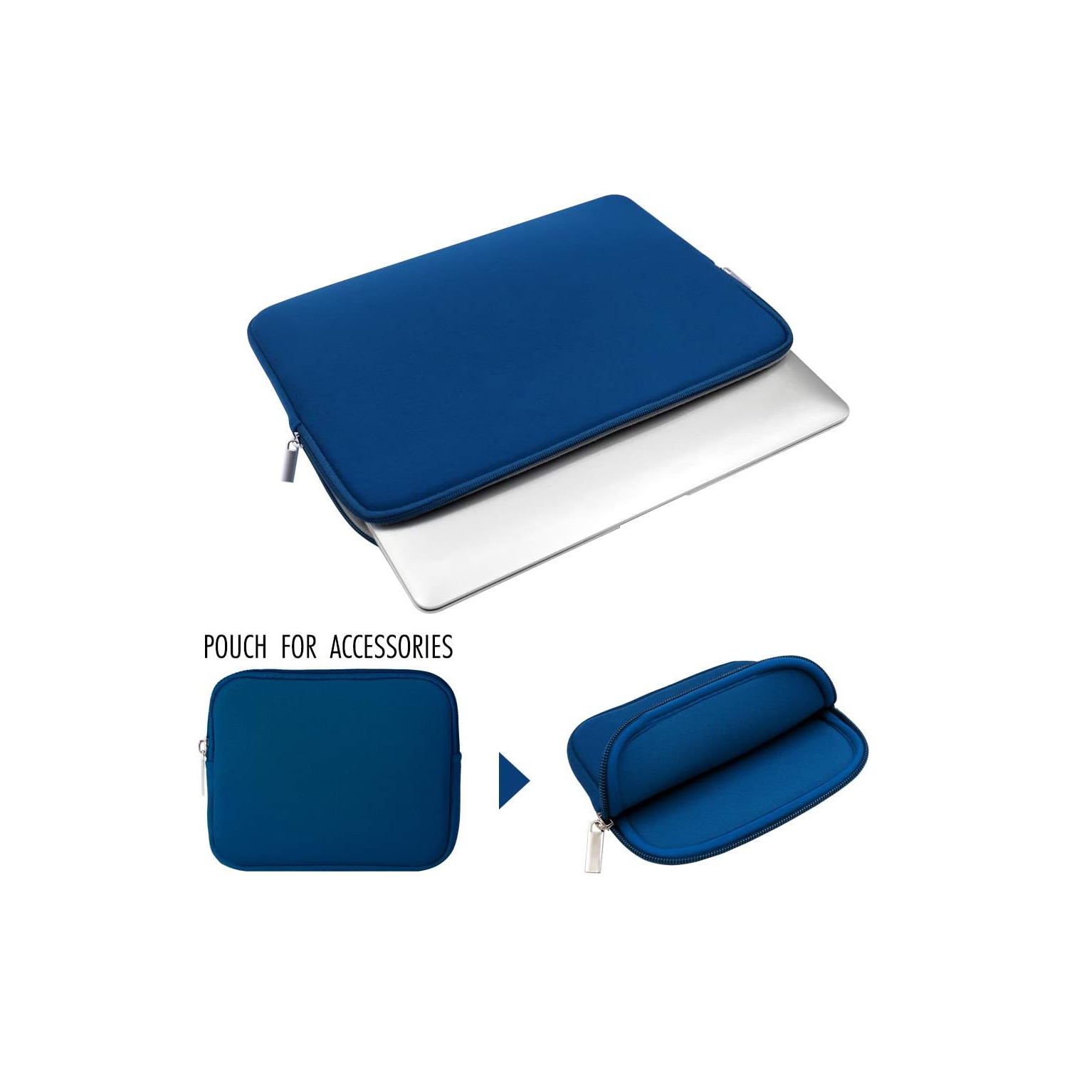 RAINYEAR 16 Inch Laptop Sleeve Protective Soft Case Cover Carrying Bag with Accessories Pouch, Compatible with 2021