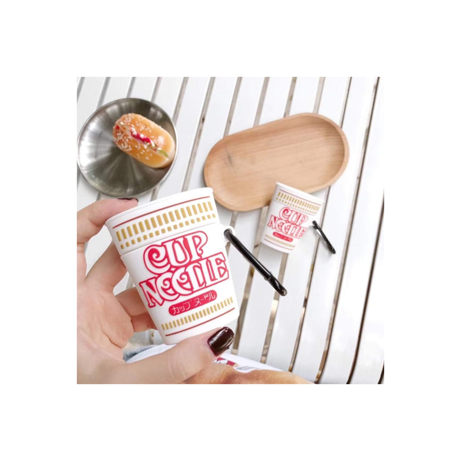 Compatible with AirPods 2/1 Case Noodles Cup, Kids Teens Girls Boys Women Kawaii Cartoon 3D Skin for Airpod Case,