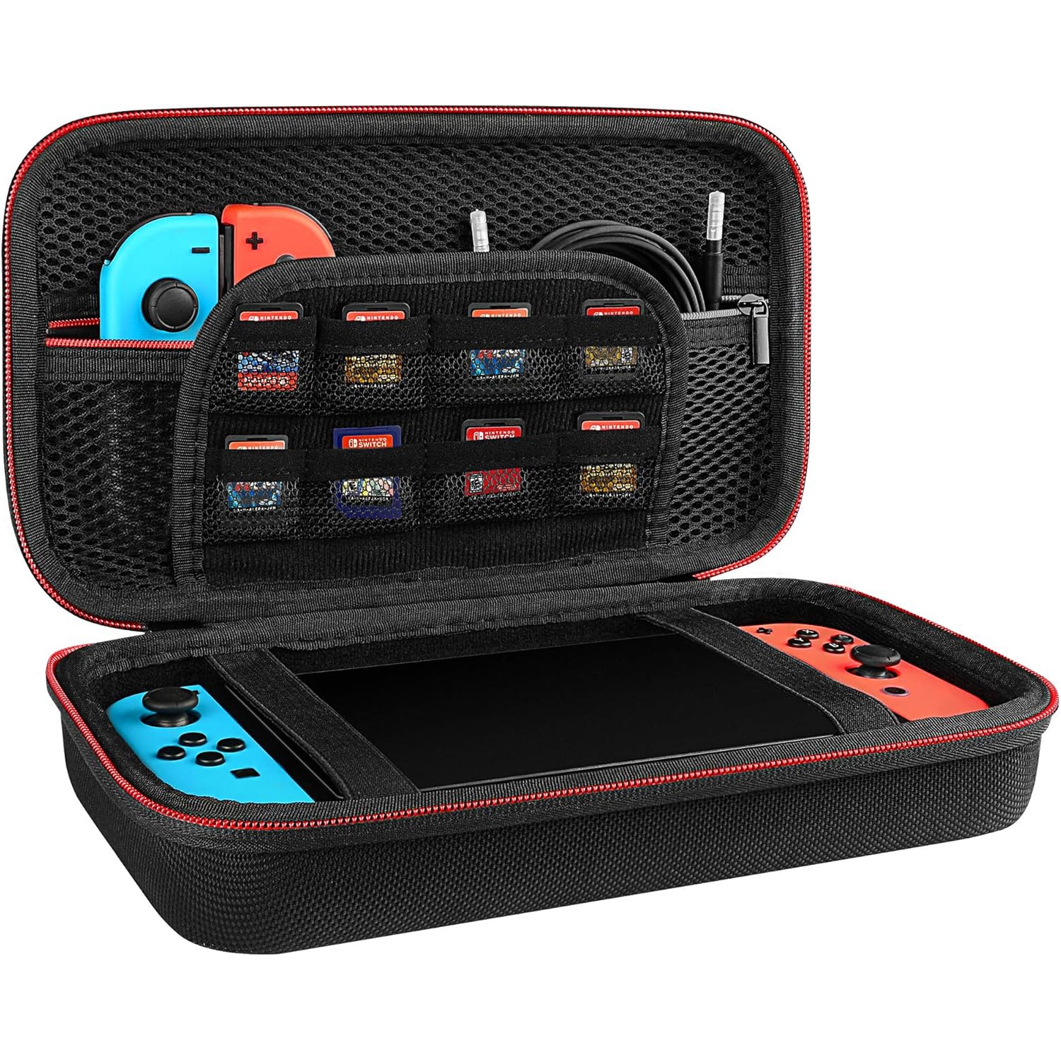 Étui de transport UltraShell compatible avec la console Nintendo Switch, sac de transport protecteur avec espace pour câble,