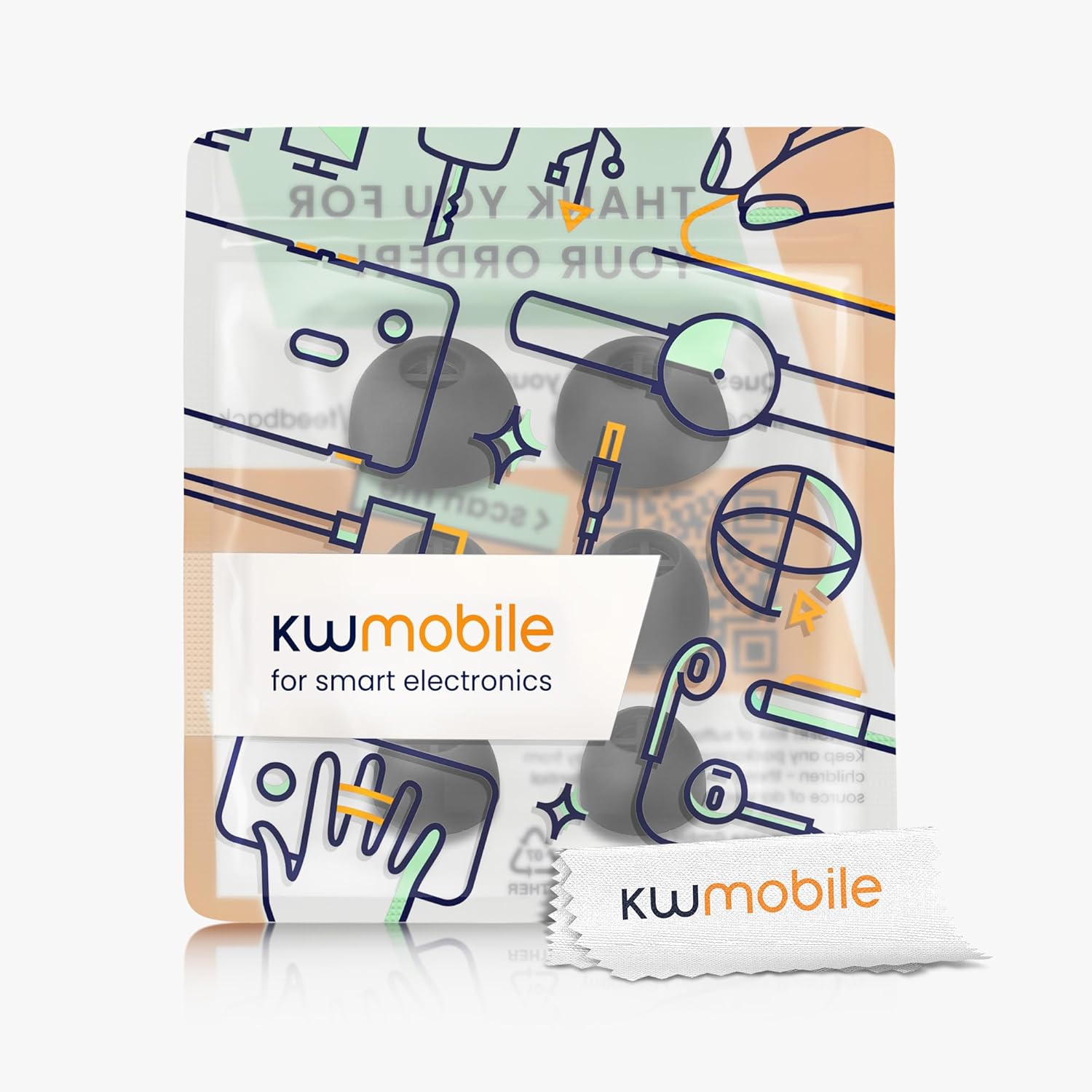 8X Replacement Ear Tips Compatible with Sennheiser Momentum True 3 - Set of Silicone Eartips