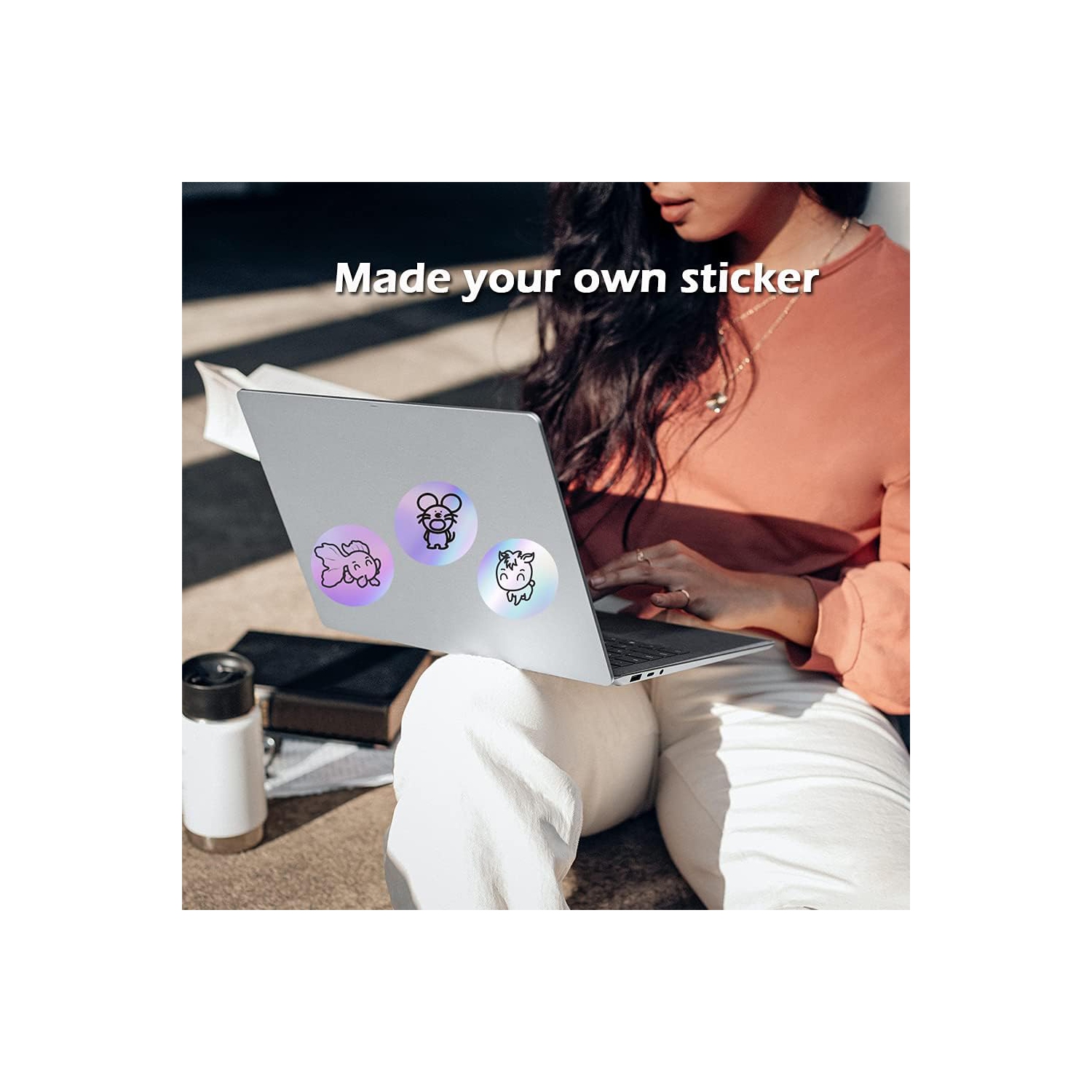 20 feuilles de vinyle imprimables holographiques Papier autocollant pour imprimante laser à jet d'encre, 8,5 x 11 po