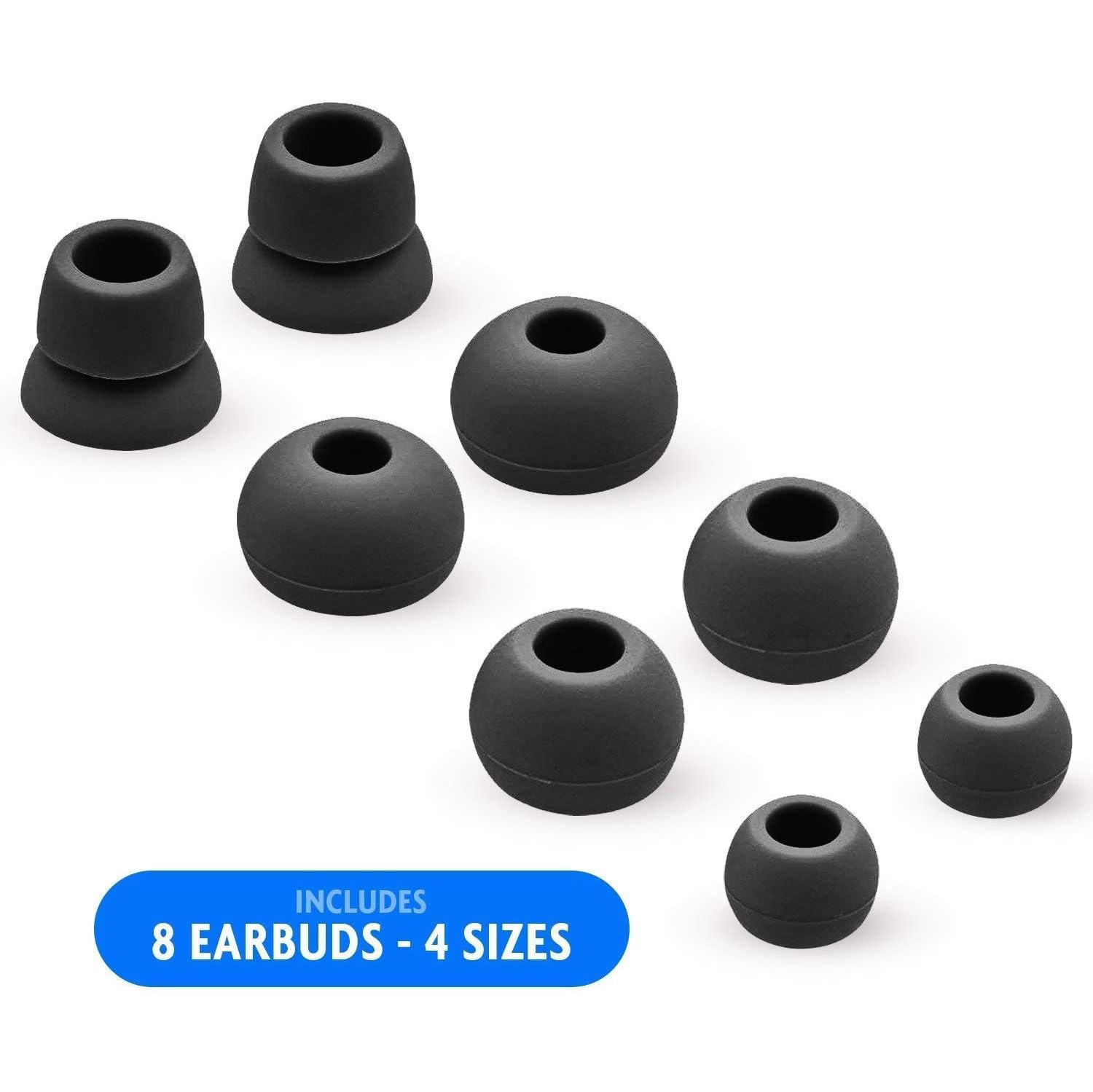 Silicone Ear Tips Earbuds Set Compatible with Powerbeats 2/3 Monsterbeats Beats by Dre 4 Pairs