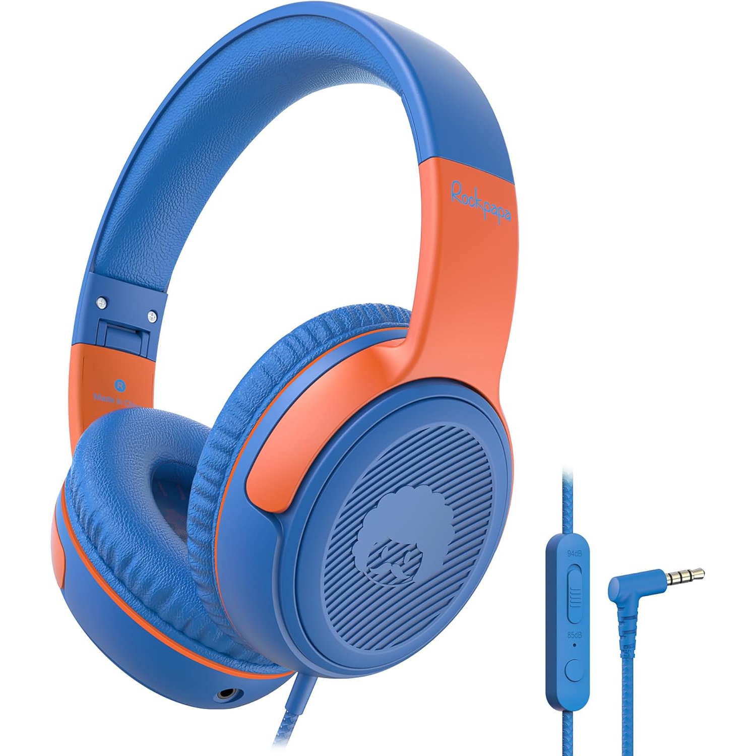 Partagez 1 casques d'écoute pour enfants avec microphone et port de partage, volume limité 85&nbsp;dB/94&nbsp;dB, enfant filaire pliable