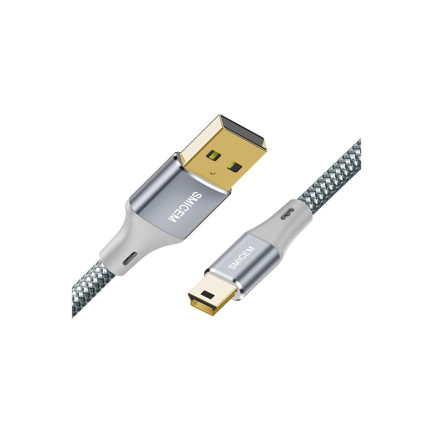 Mini USB Cable USB 2.0 High Speed Cable Type A to Mini B Data Charging Cable 2.4 A Compatible with Digital Camera, Hero