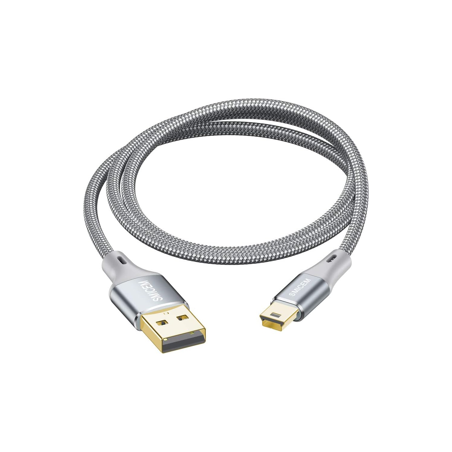 Mini USB Cable USB 2.0 High Speed Cable Type A to Mini B Data Charging Cable 2.4 A Compatible with Digital Camera, Hero