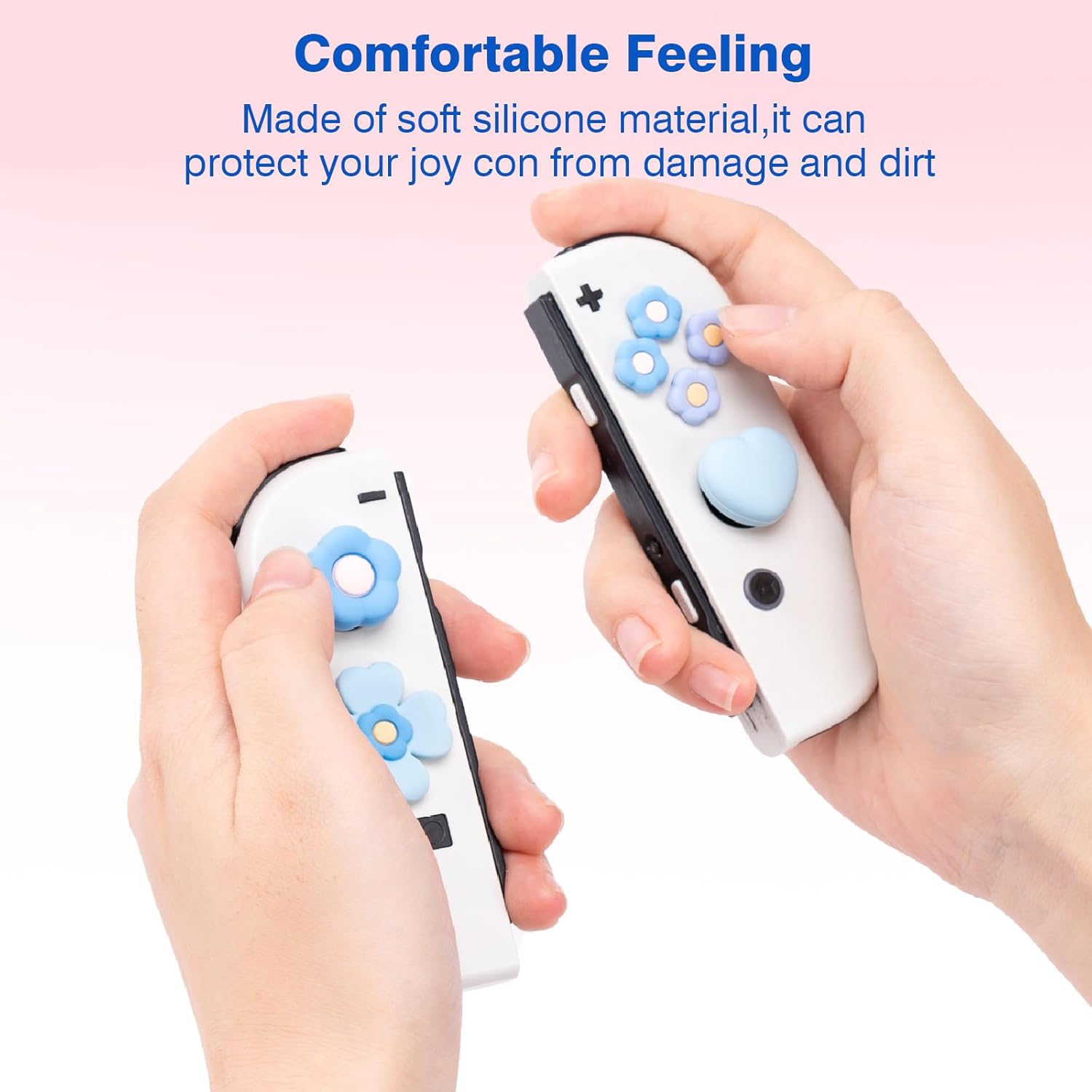Joli capuchons de boutons Cross D-Pad, ensemble de capuchons antidérapants en silicone, capuchons de couvercle de manche à balai ABXY