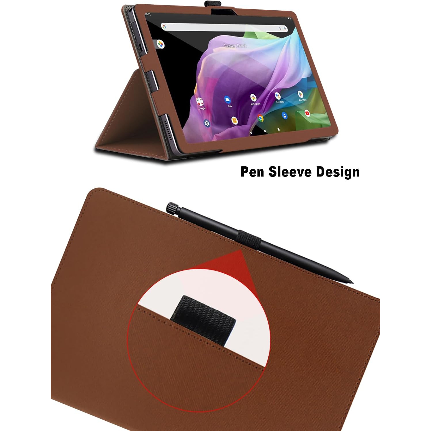 Case for Acer Iconia Tab P10, 10.4 inch, Acer Iconia Tab P10 Tablet Case, Folding Stand Protective Cover with Pencil