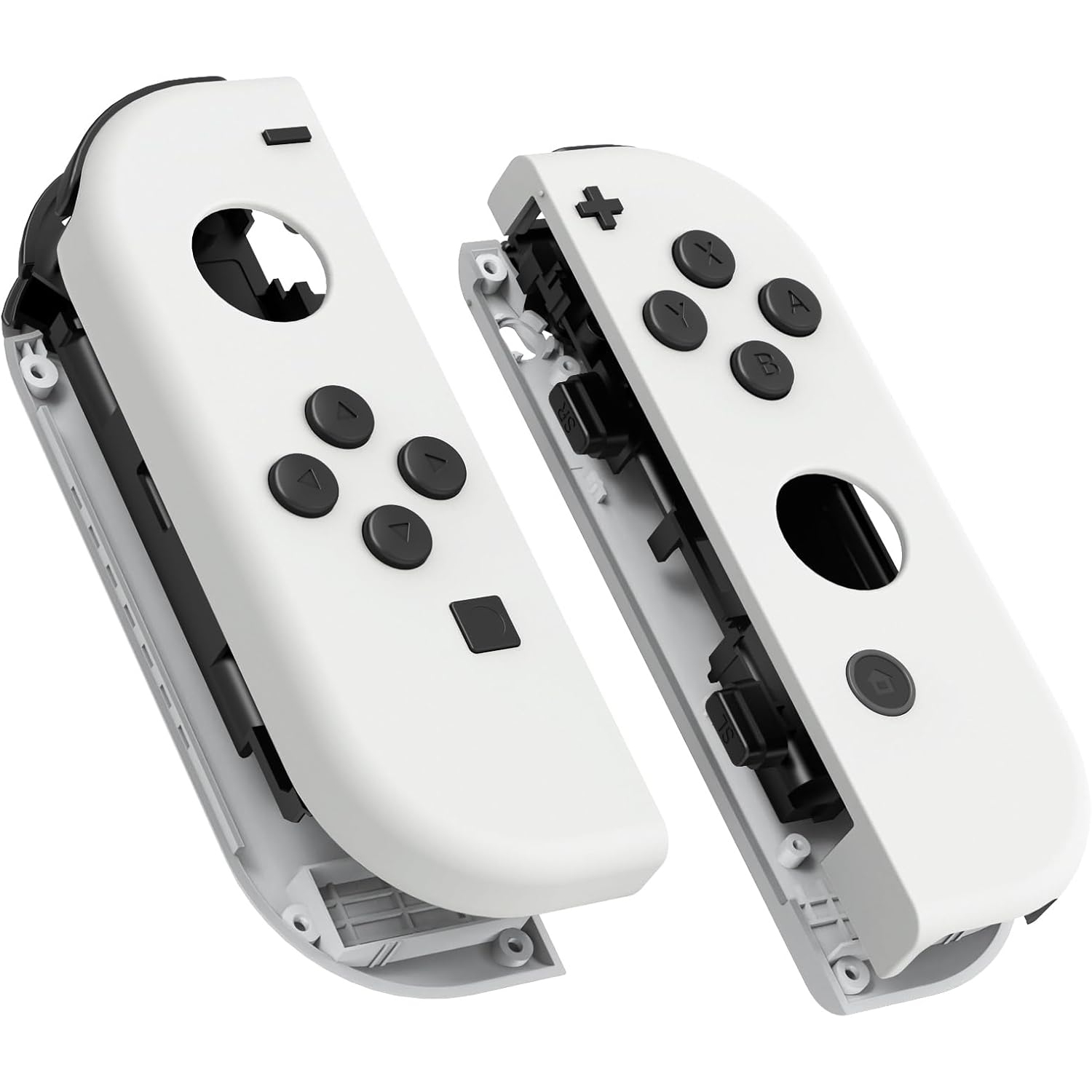 DIY Replacement Shell Buttons for Nintendo Switch & Switch O, White Custom Housing Case with Full Set