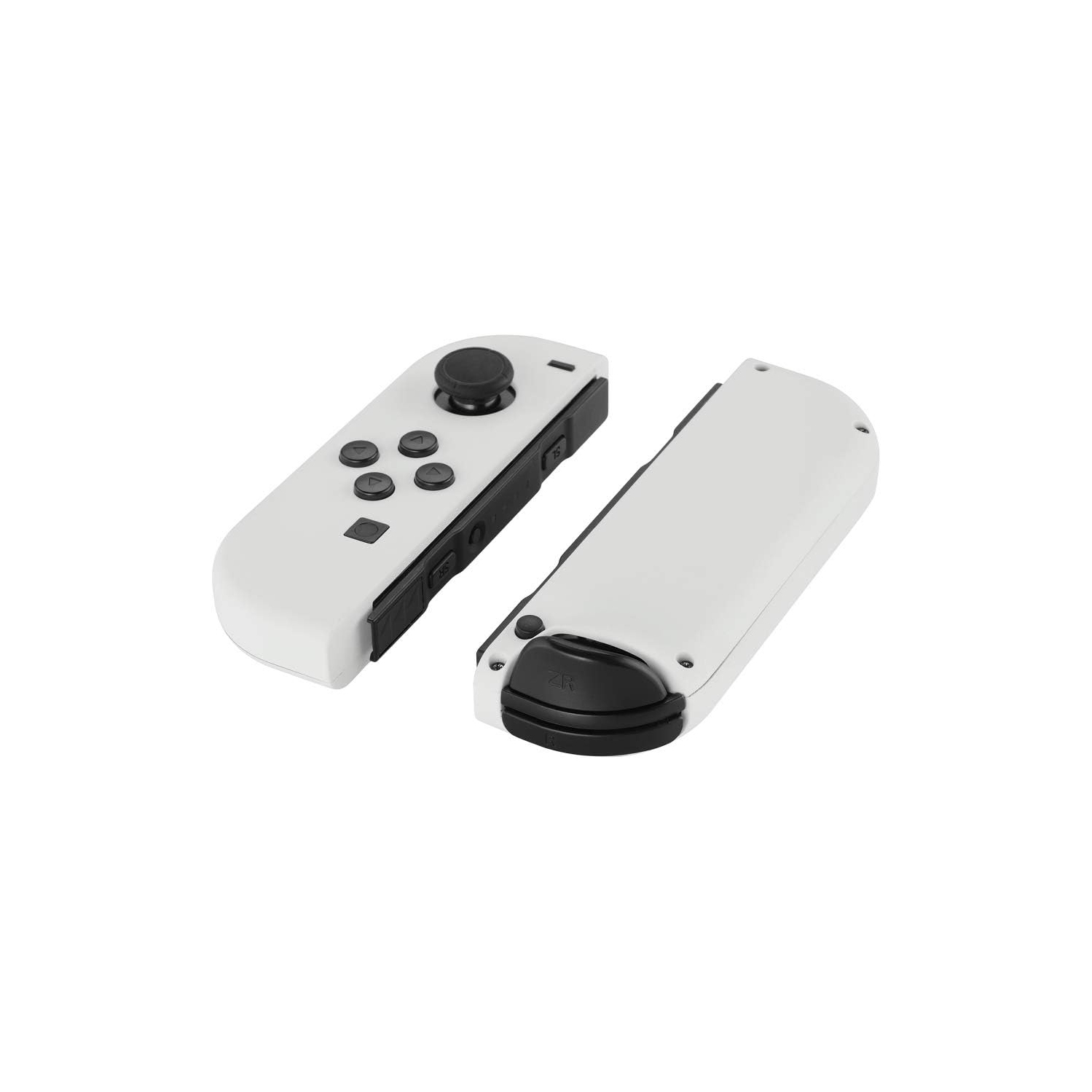 DIY Replacement Shell Buttons for Nintendo Switch & Switch O, White Custom Housing Case with Full Set