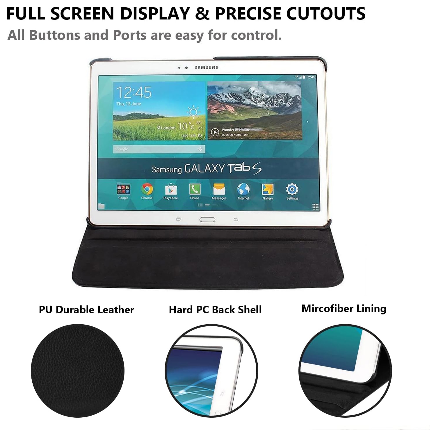 Étui pour Galaxy Tab 4 10.1&nbsp;po de Samsung - Étui-support pivotant à 360 degrés entièrement protecteur