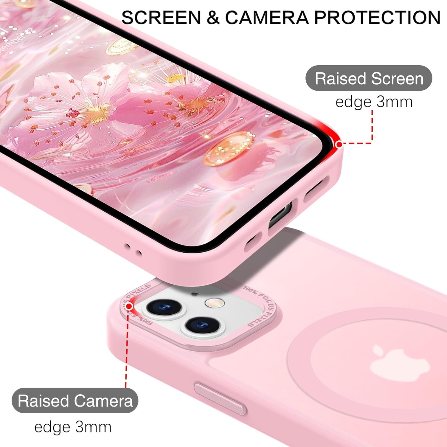 for iPhone 12 Mini Case, iPhone 12 Mini Phone Case Compatible with Magsafe Translucent Matte Back Slim Fit Full