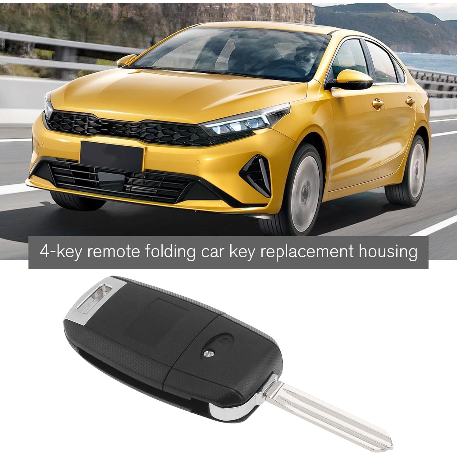 Folding Replacement Key Fob Cover Case Compatible with Kia Compatible with Sorento Keyless Entry Remote Control