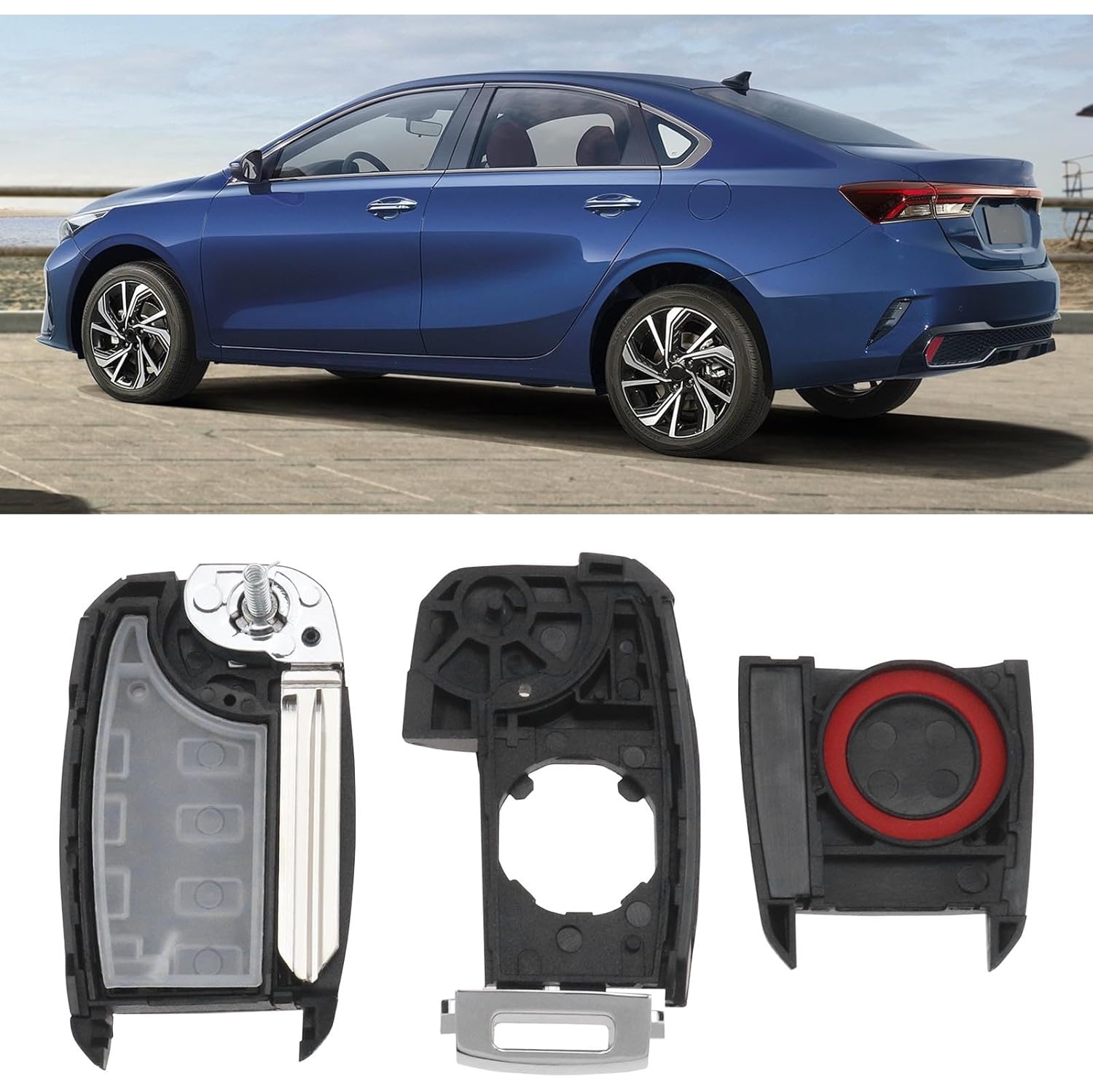 Folding Replacement Key Fob Cover Case Compatible with Kia Compatible with Sorento Keyless Entry Remote Control