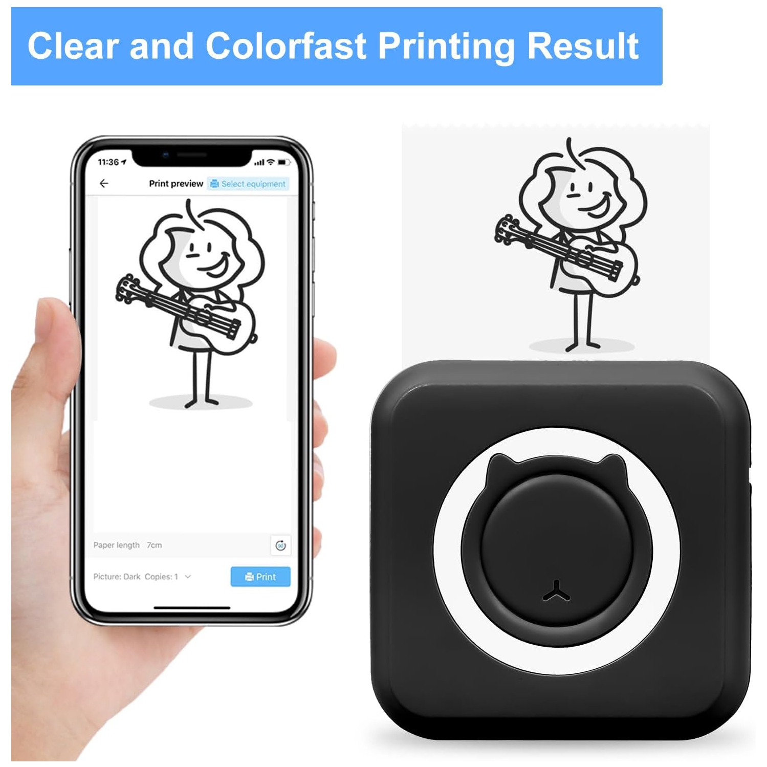 5 rouleaux de papier adhésif thermique par , 57 x papier d'impression noir et blanc sans noyau 25 mm pour mini