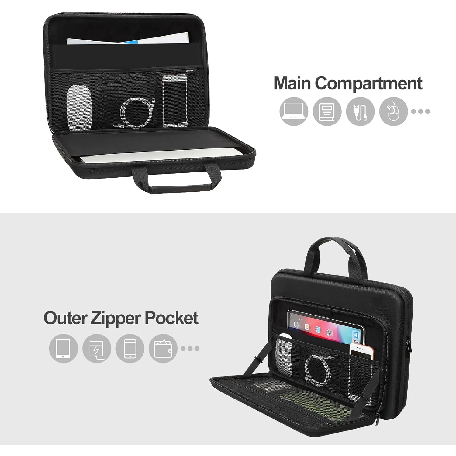 Hard Shell Laptop Sleeve Compatible with MacBook Pro 16 inch 2024-2019 M3 M2 M1/Pro Retina 15 A1398, 15-15.6