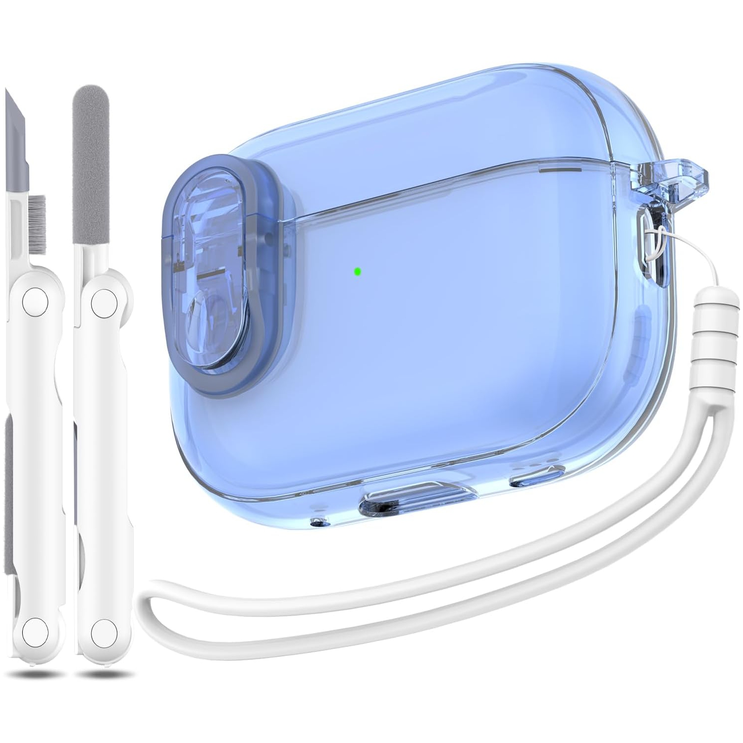 for Airpods Pro 2nd Generation Case with Secure Lock, Compatible with Airpods Pro Case 2nd/1st Gen, Clear Soft