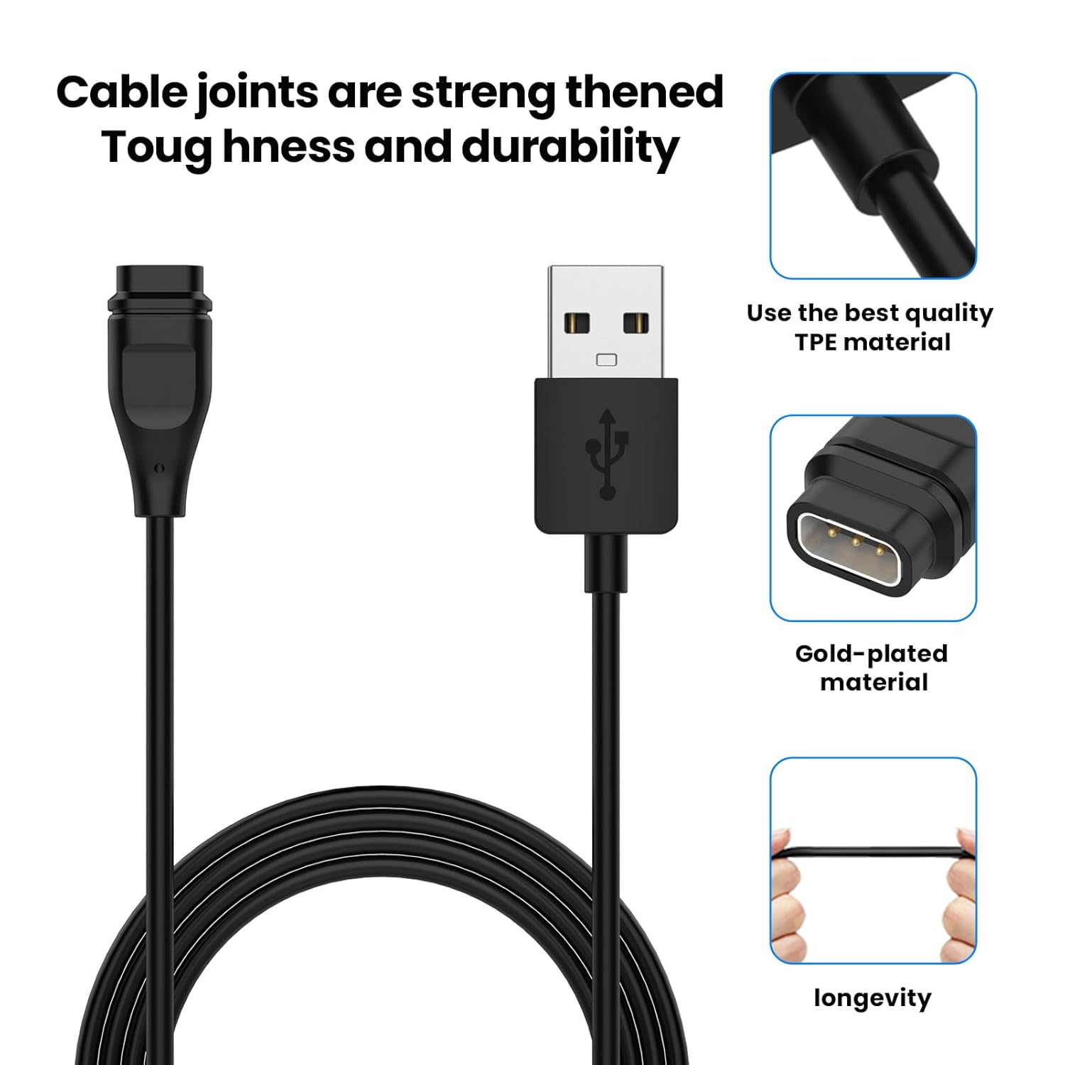Coros Apex 2 Pro Adaptateur De Chargeur Pour Coros Pace 2/ Pace 3, Câble De Chargement USB Coros Apex 42mm 46mm/ Pro/ Coros Vertix 2, Adaptateurs Métalliques Montre Coros
