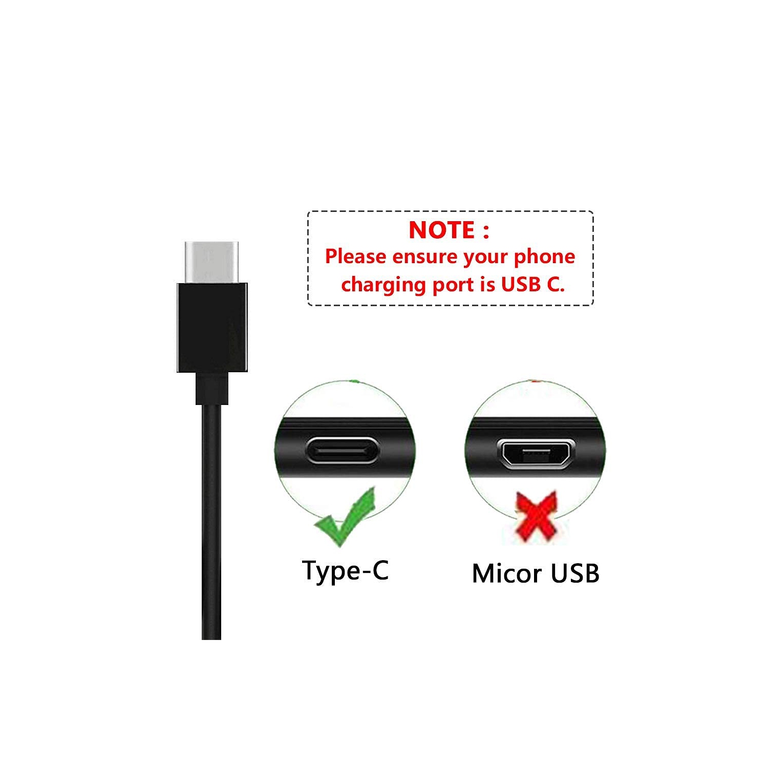 USB C Charging Cable for Sony WF-C500 WH-CH710N WH-1000XM5 WH-1000XM4 WH-XB700 WI-C100 310 WH-1000XM3 WH-XB900N