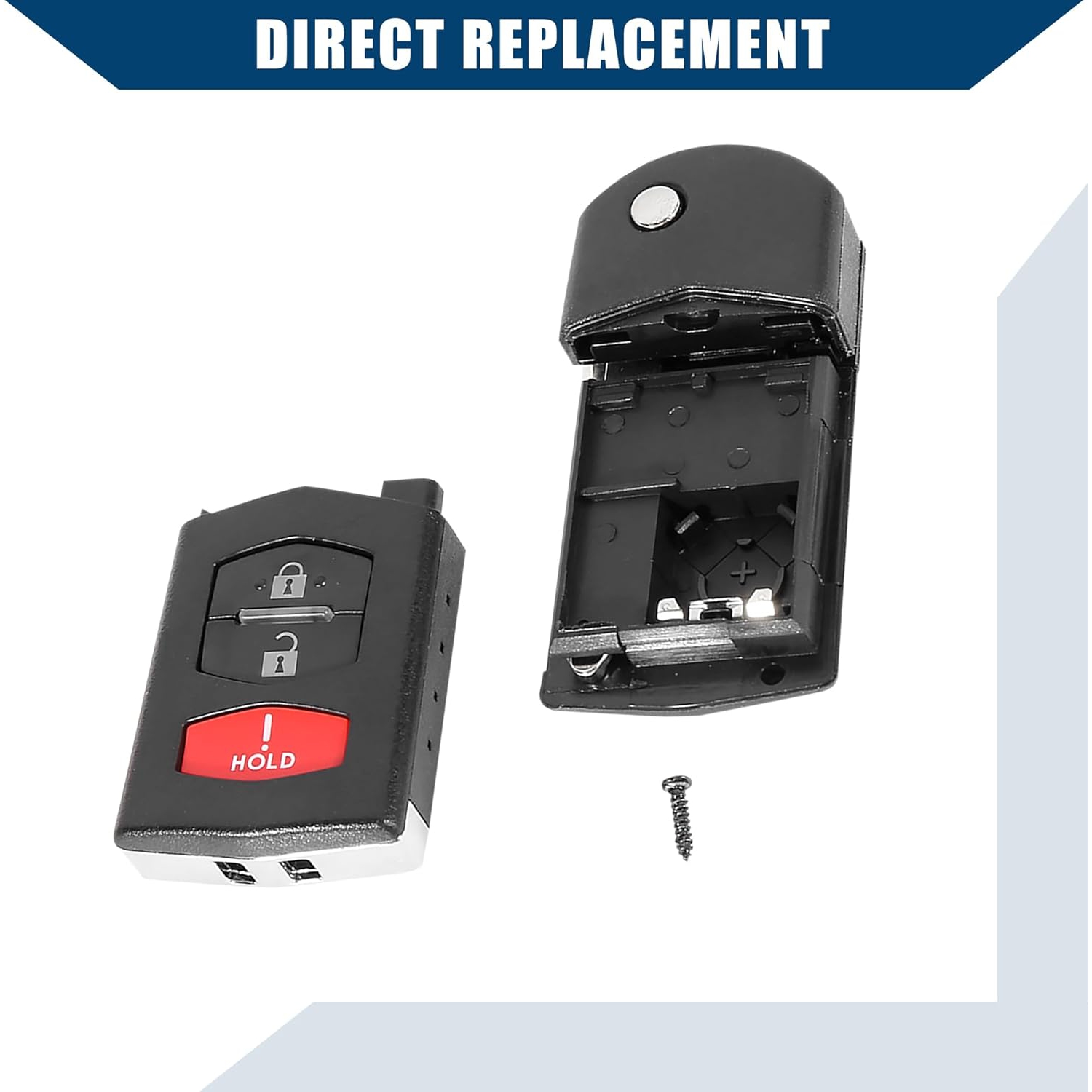 Car Replacement Key Fob Shell Case KPU41788 for Mazda 6 2005-2008/3 Key Button Shell Case/Durable/ / 1